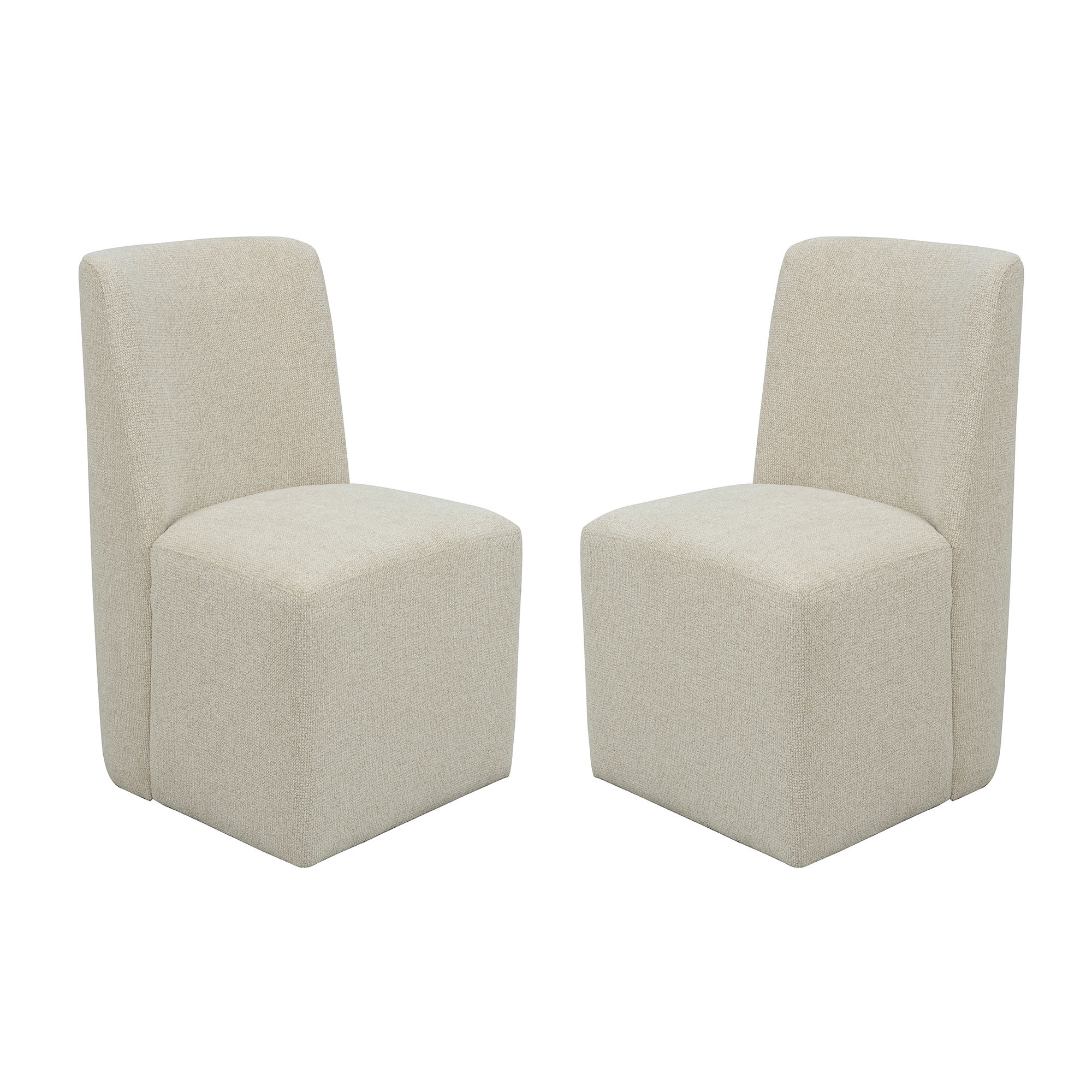 Waterfall - Upholstered Dining Chair (Set of 2) - Beige, beige