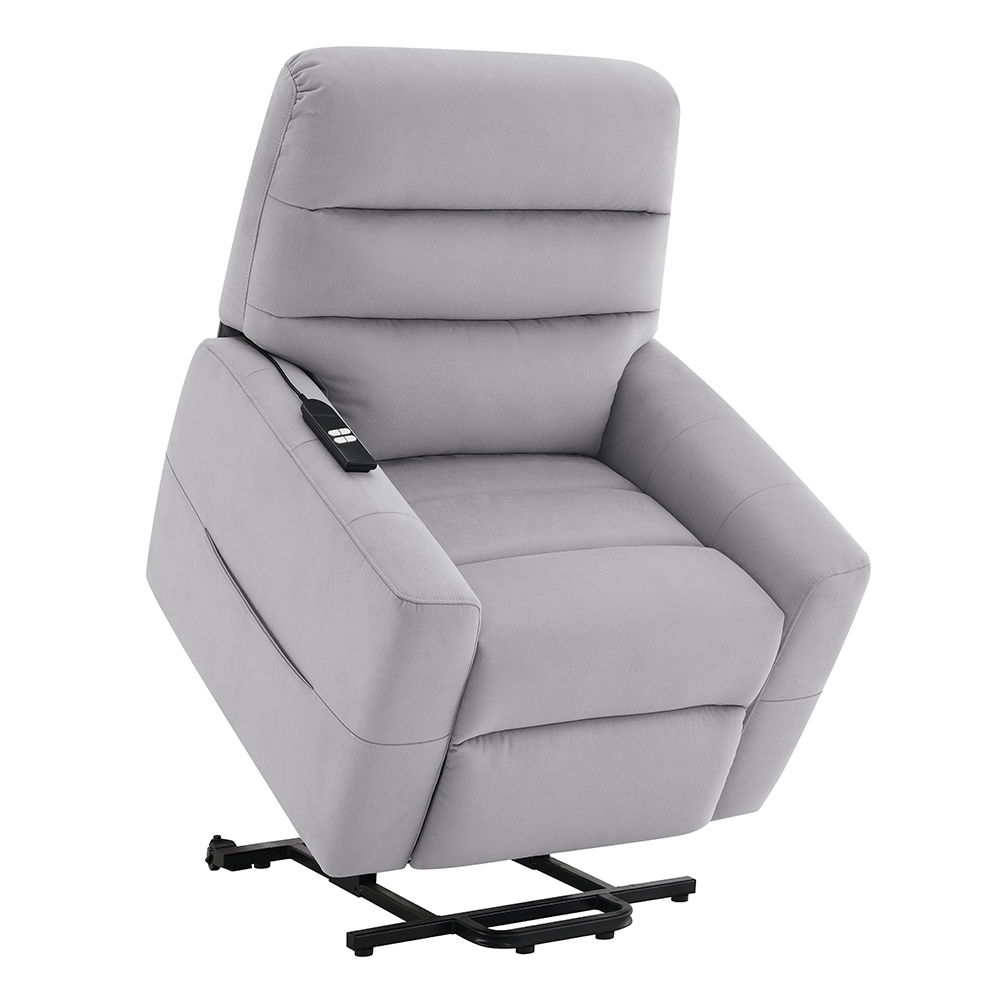 Freddie - Power Motion Recliner With Lift - Gray, light gray, view 7