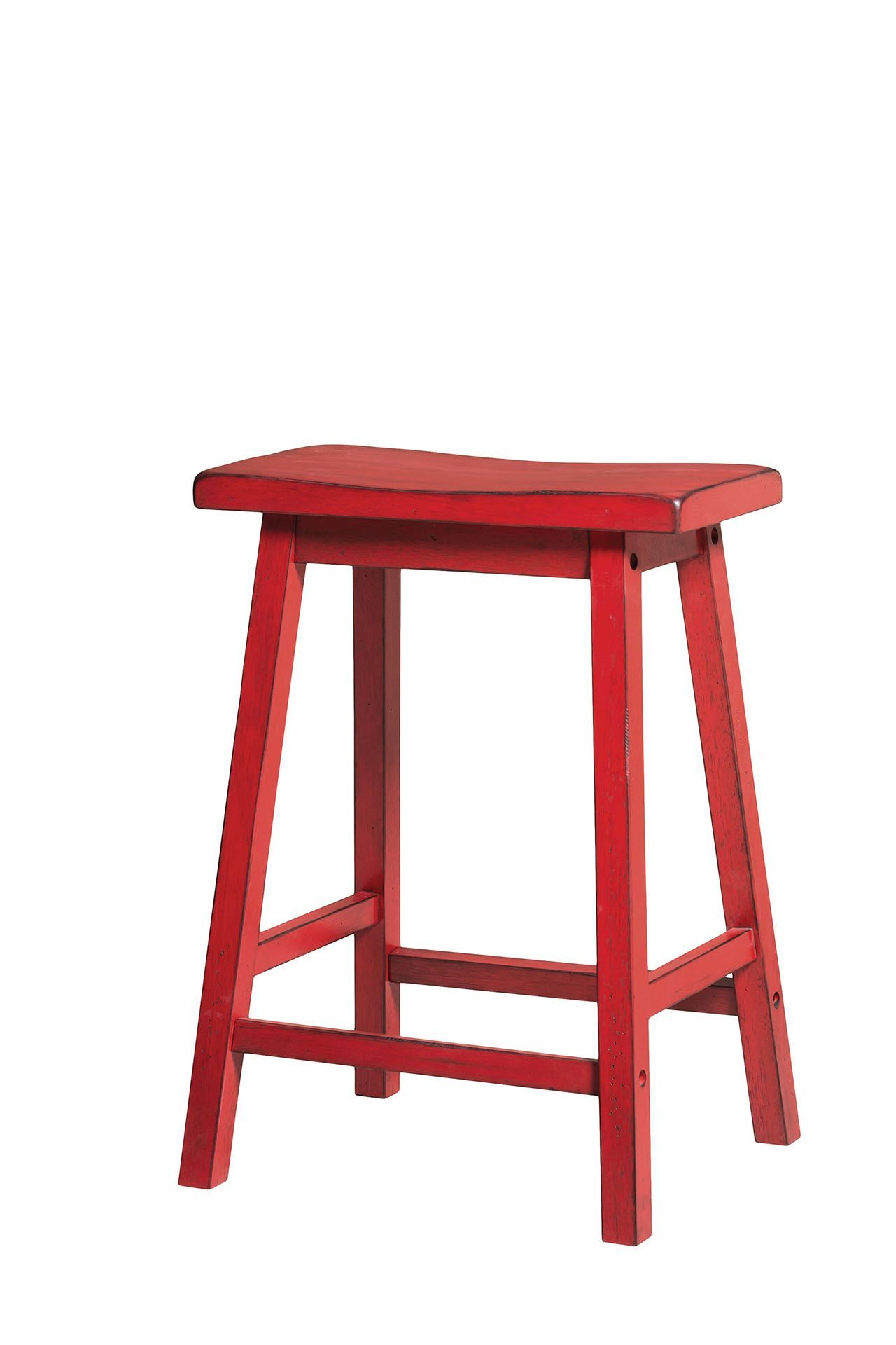 Gaucho - Counter Height Stool (Set of 2) - Antique Red, red