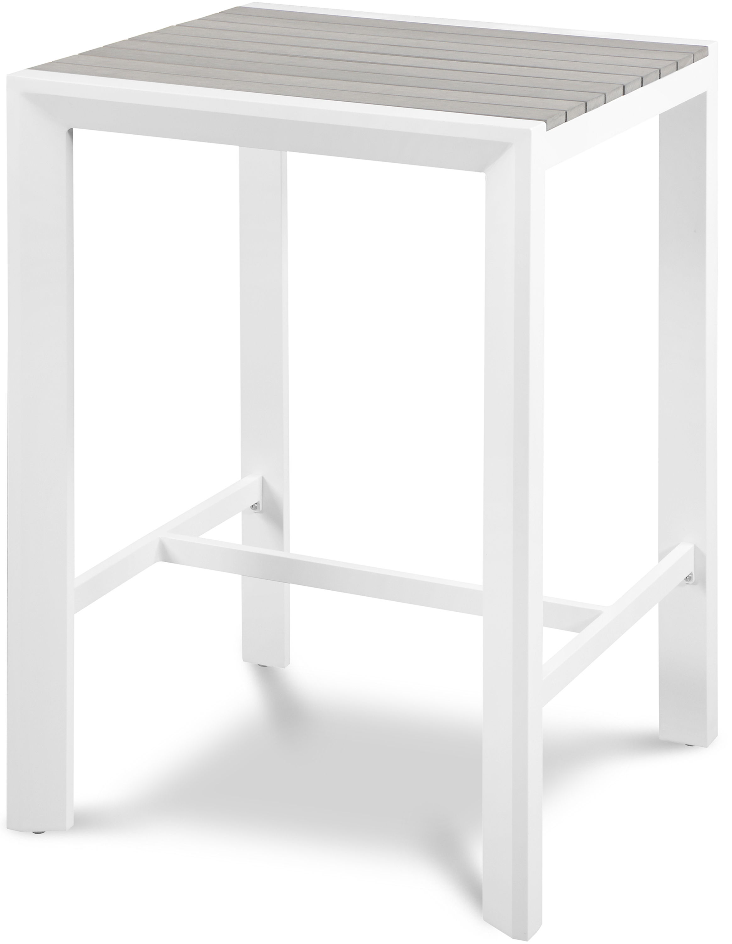 Nizuc - Outdoor Patio Square Bar Table - Gray