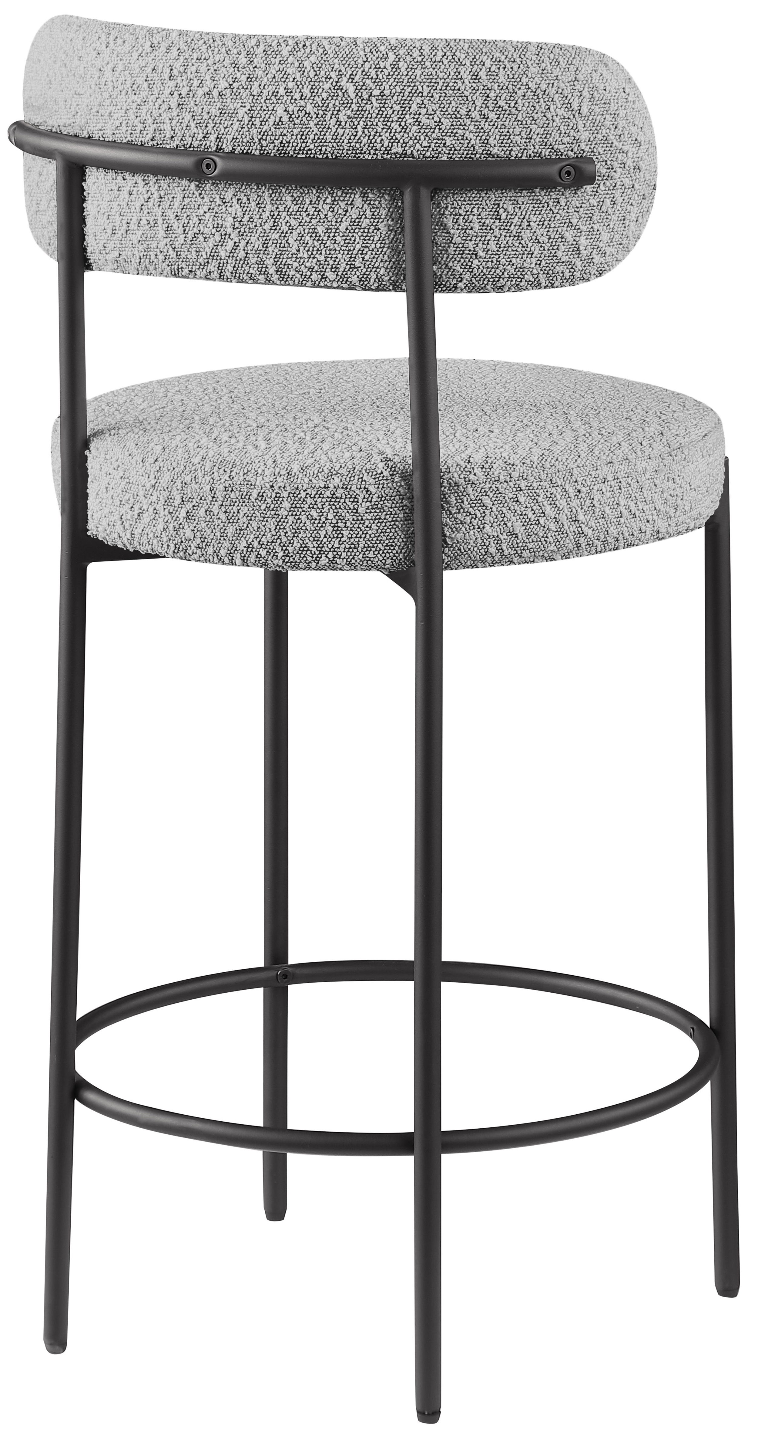 Beacon - Boucle Fabric Stool (Set of 2) - Gray