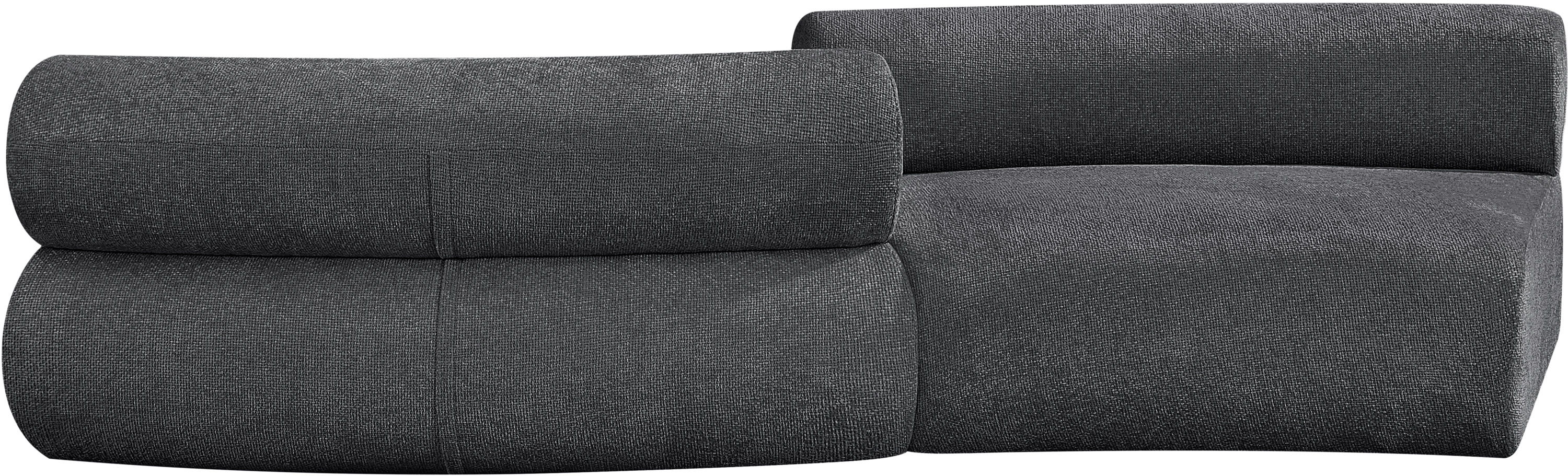 Bale - 2 Piece Curved Modular Sofa - Gray