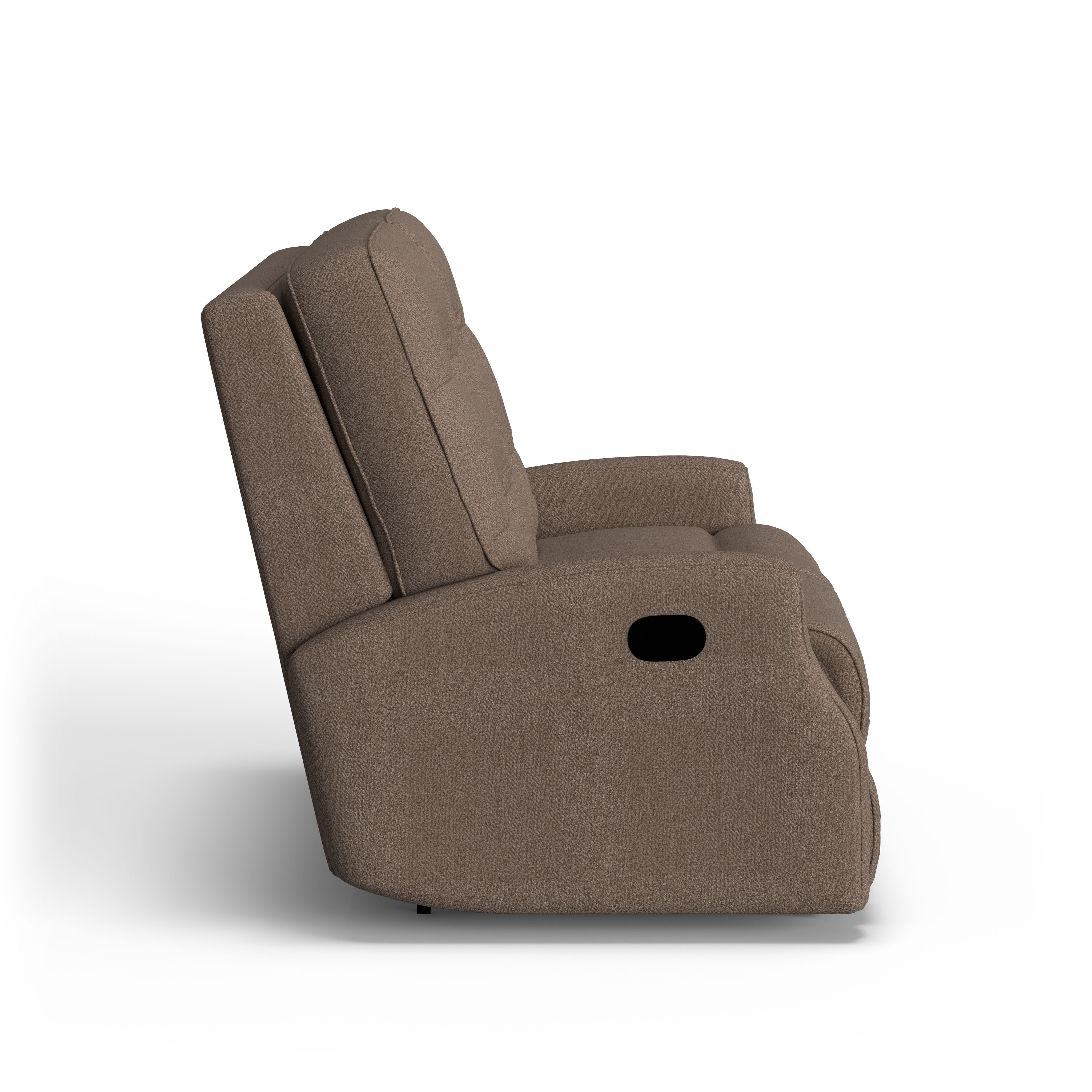 Devon - Transitional Fabric Reclining Loveseat, gray, view 6