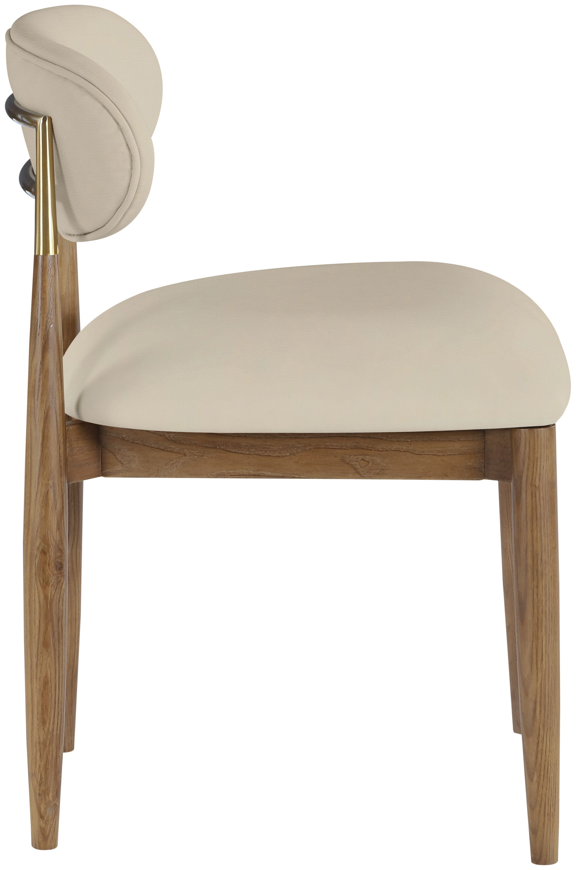 Riccio - Vegan Leather Upholstered Dining Side Chair (Set of 2) - Beige