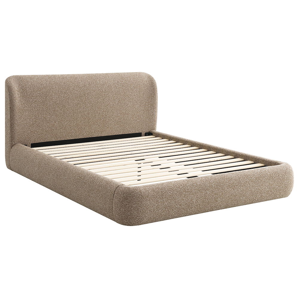 Erica - Eastern King Bed - Dark Beige Tweed, beige, view 2