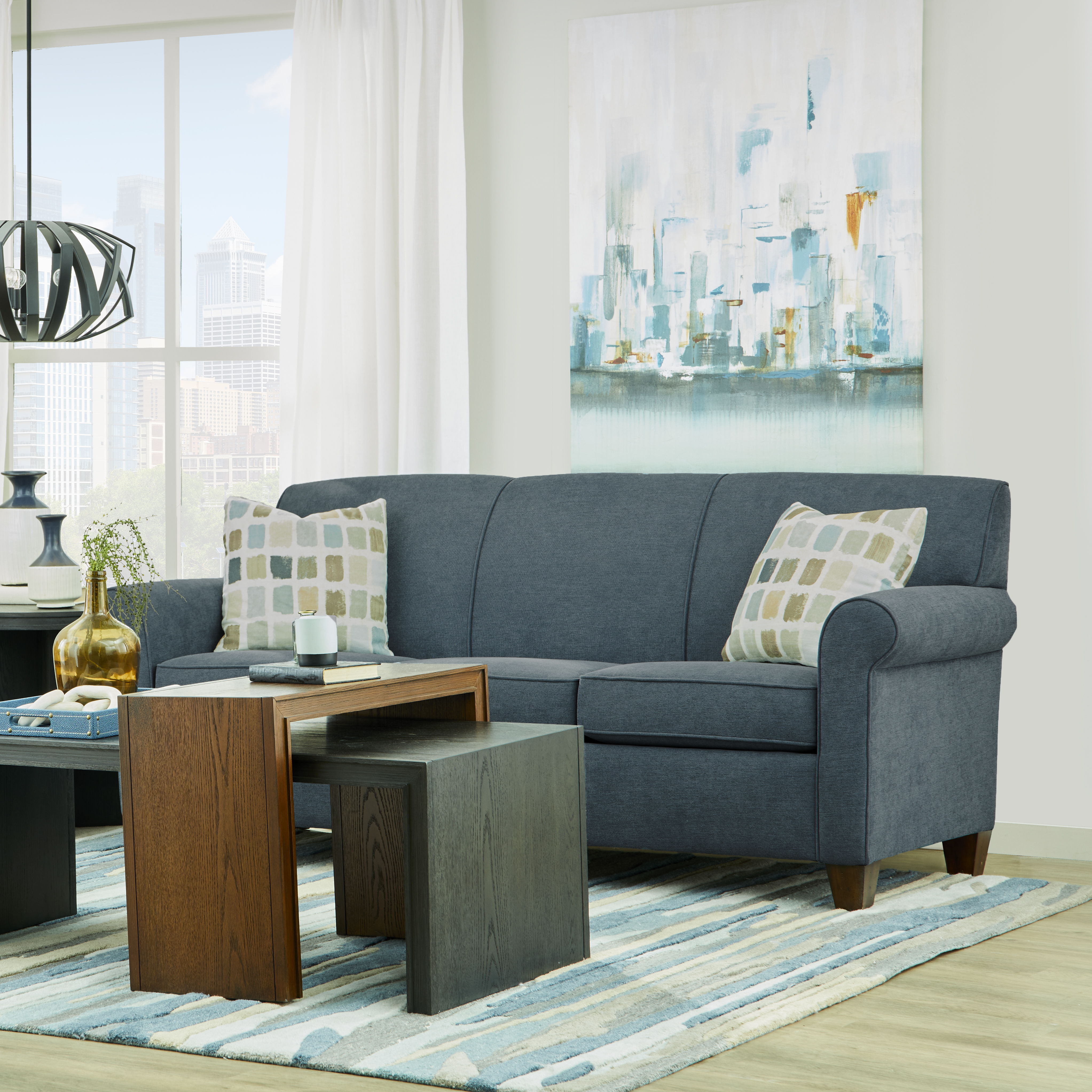 Dana - Fabric Sofa, dark gray
