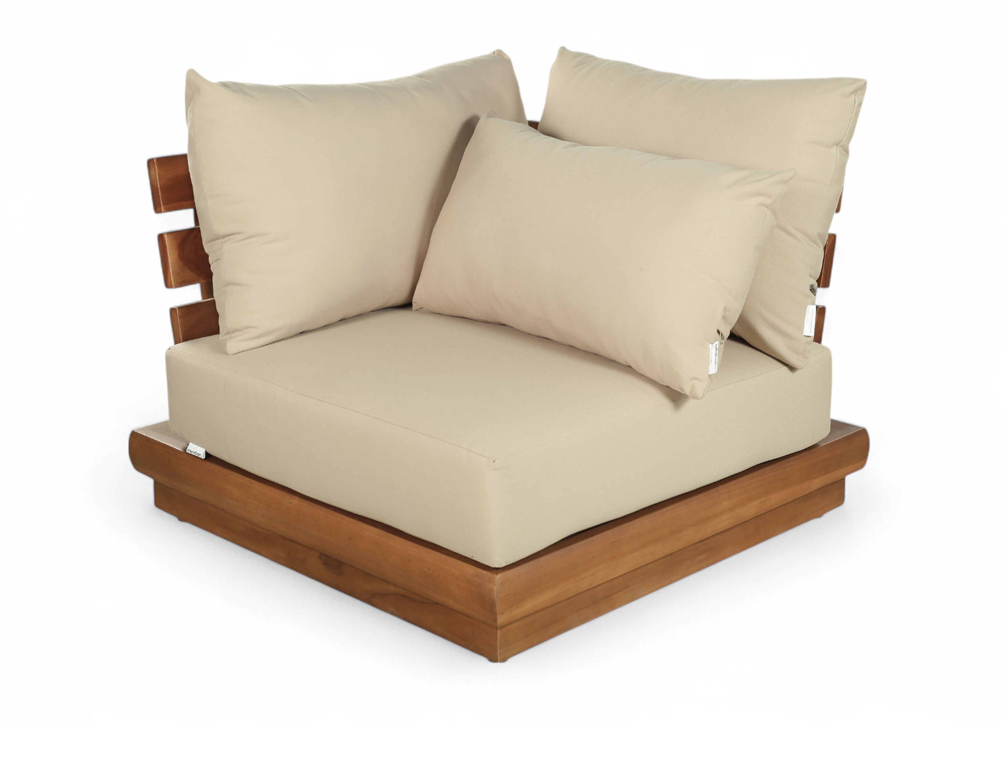 Water Resistant Fabric Upholstered Outdoor Patio Modular Corner Chair