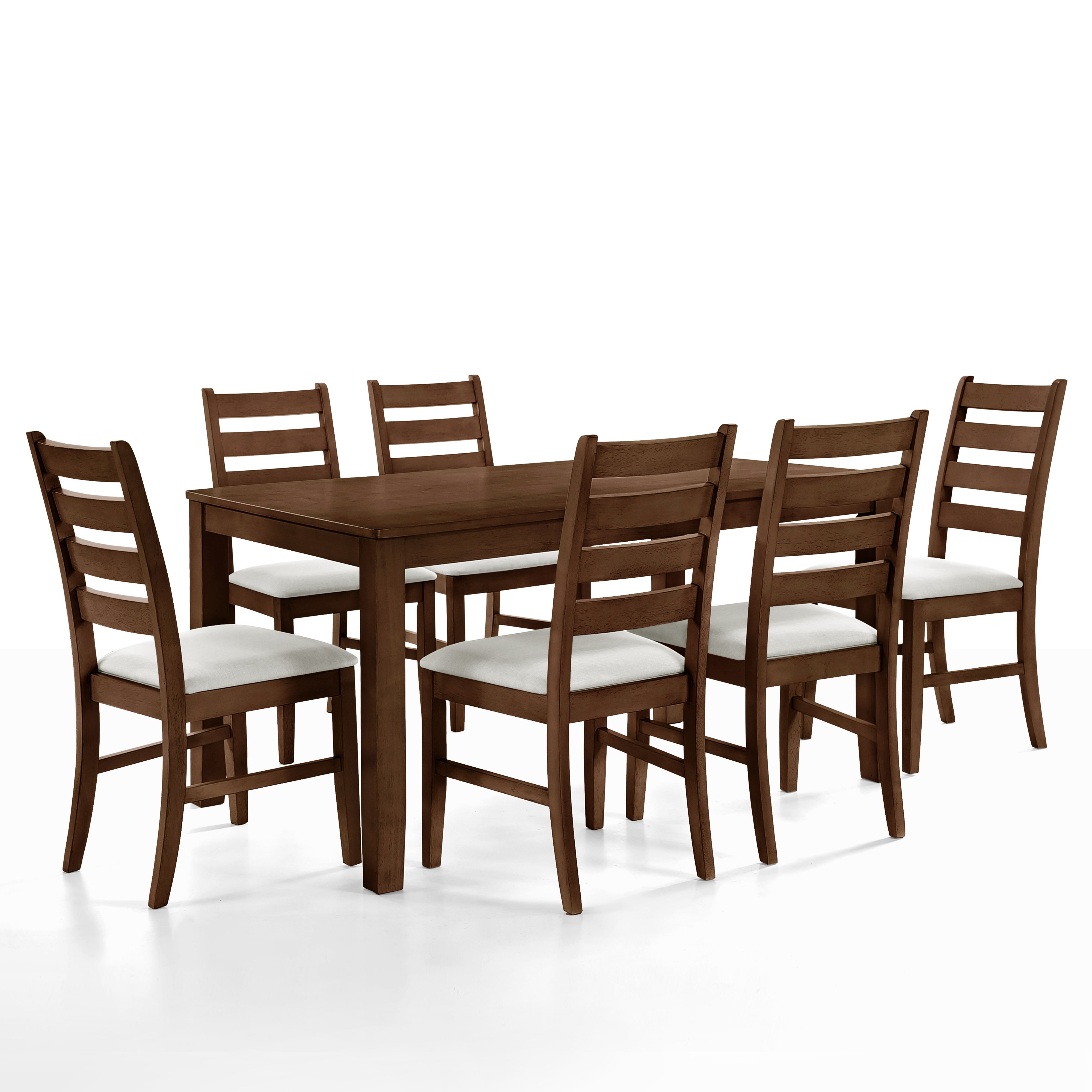 Pascal - Rectangle Dining Table & 6 Chairs - Walnut