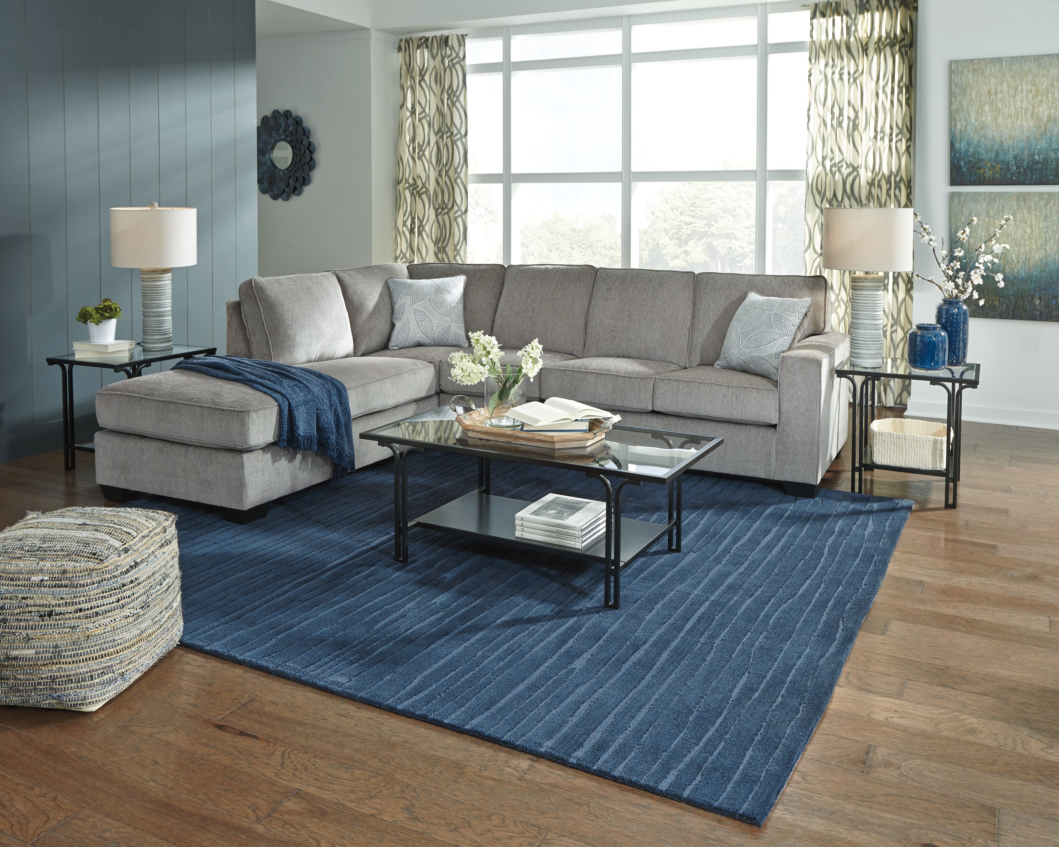 Ashley Furniture Altari - Left Arm Facing Corner Chaise 2 Pc Sectional - Alloy - Image 6