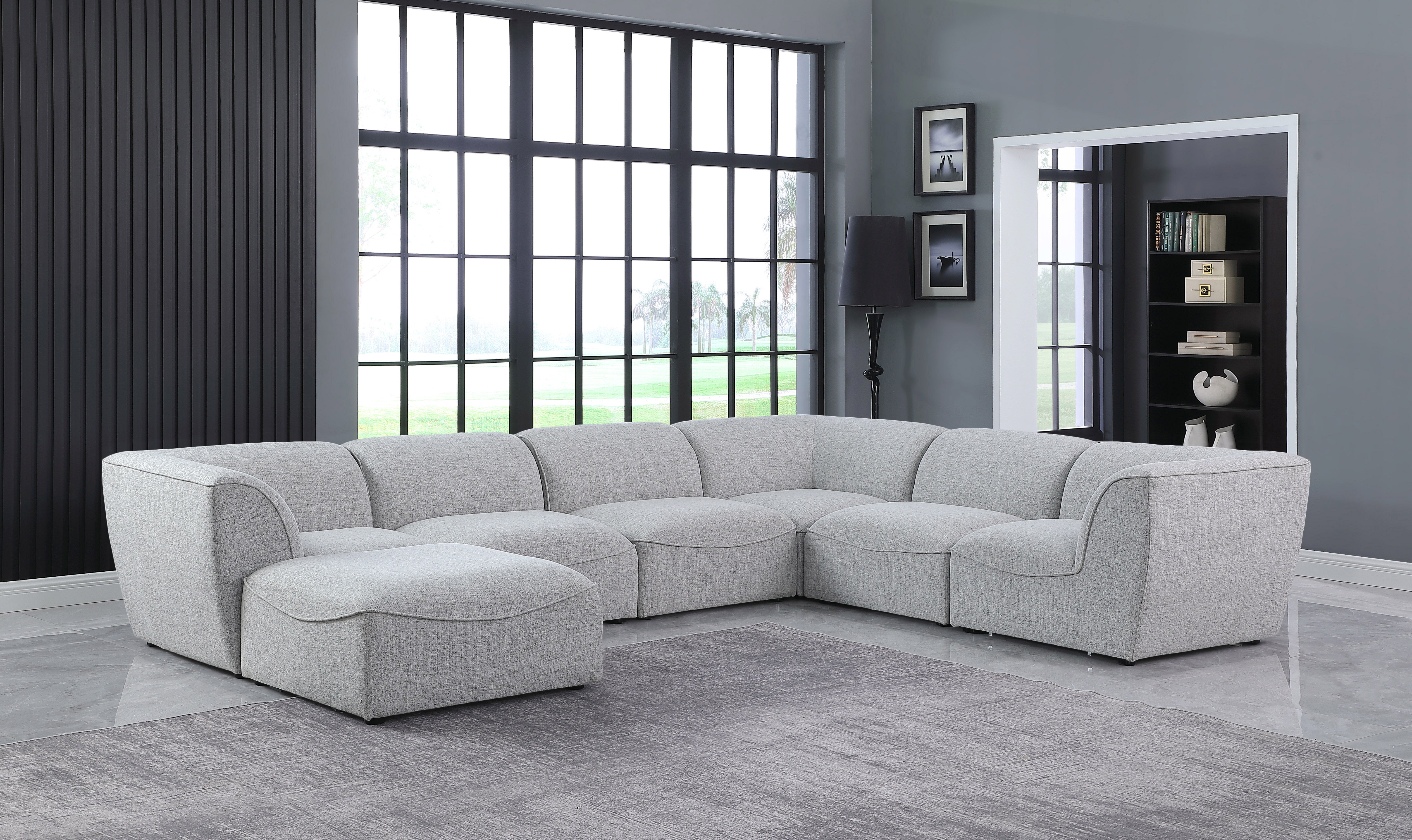 Miramar - 7 Piece Modular Sectional - Gray