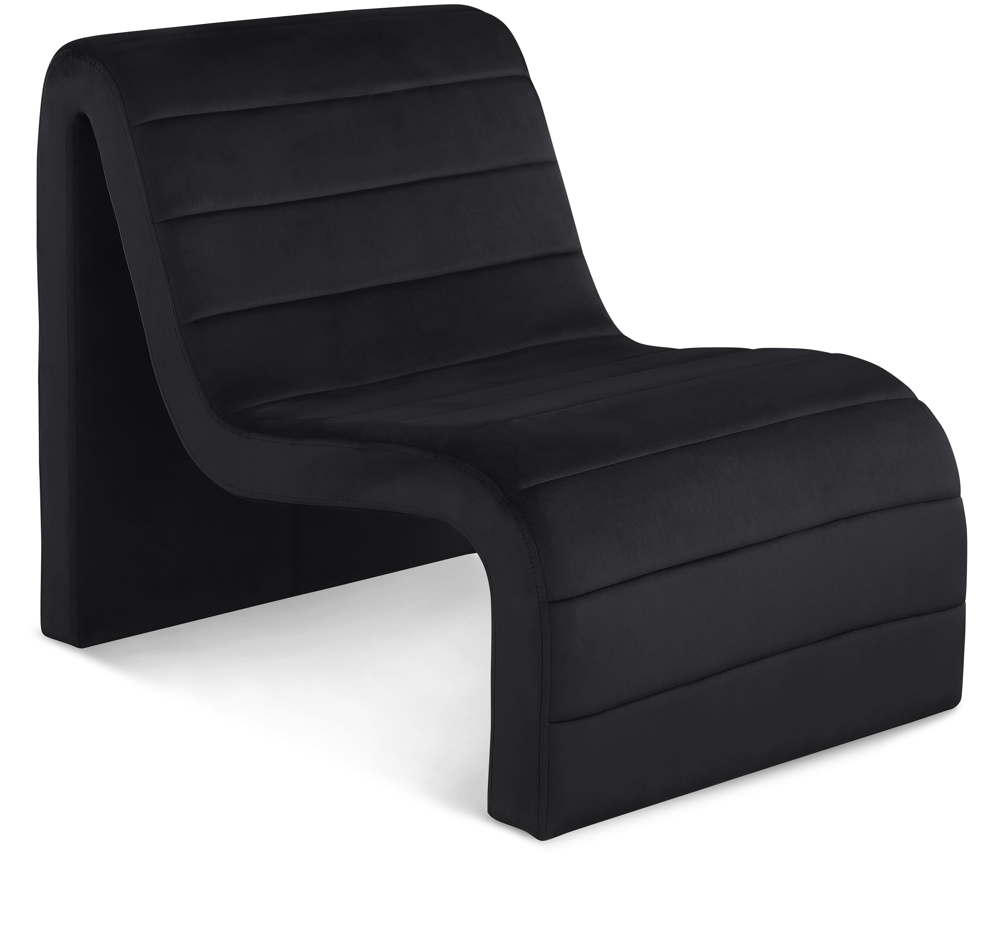Ivy - Velvet Accent Chair - Black