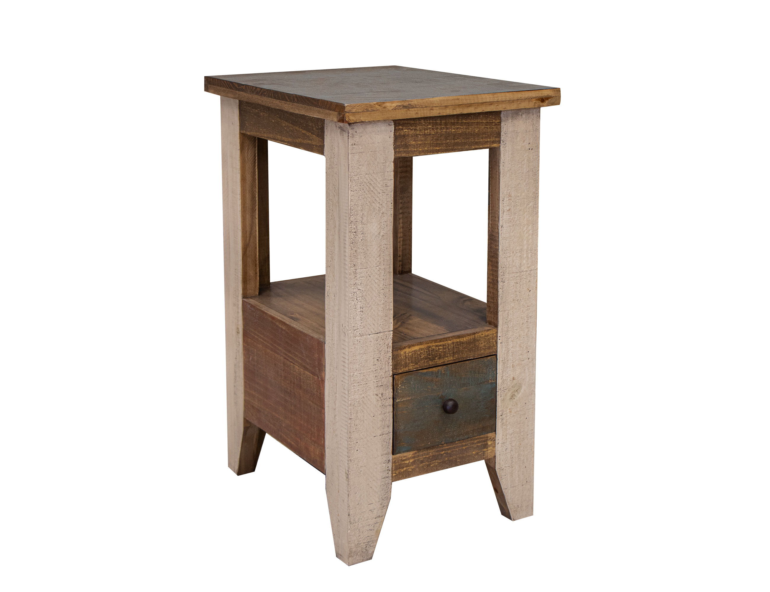 International Furniture Direct Antique - Multi-Drawer Chairside Table With 1 Drawer - Multicolor