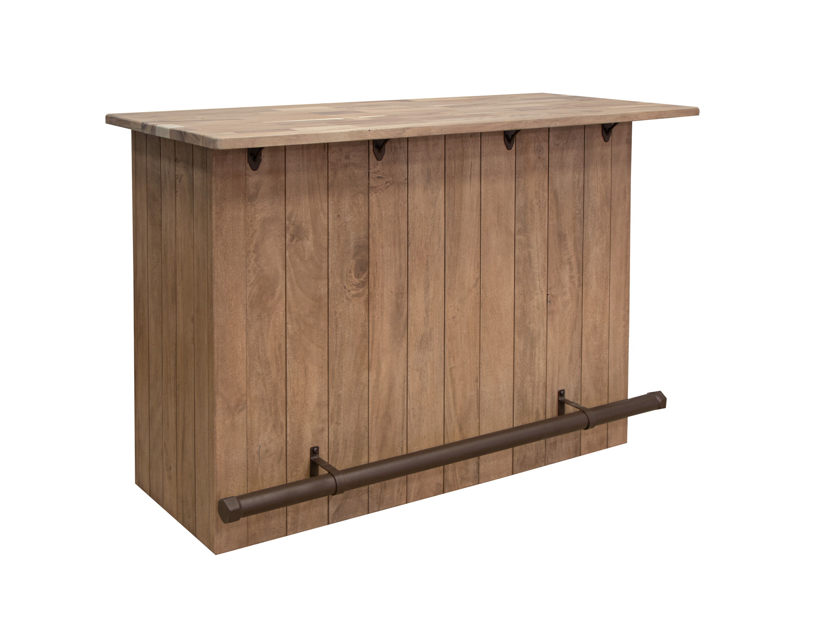 International Furniture Direct Natural Parota - Bar - Brown Cappuccino