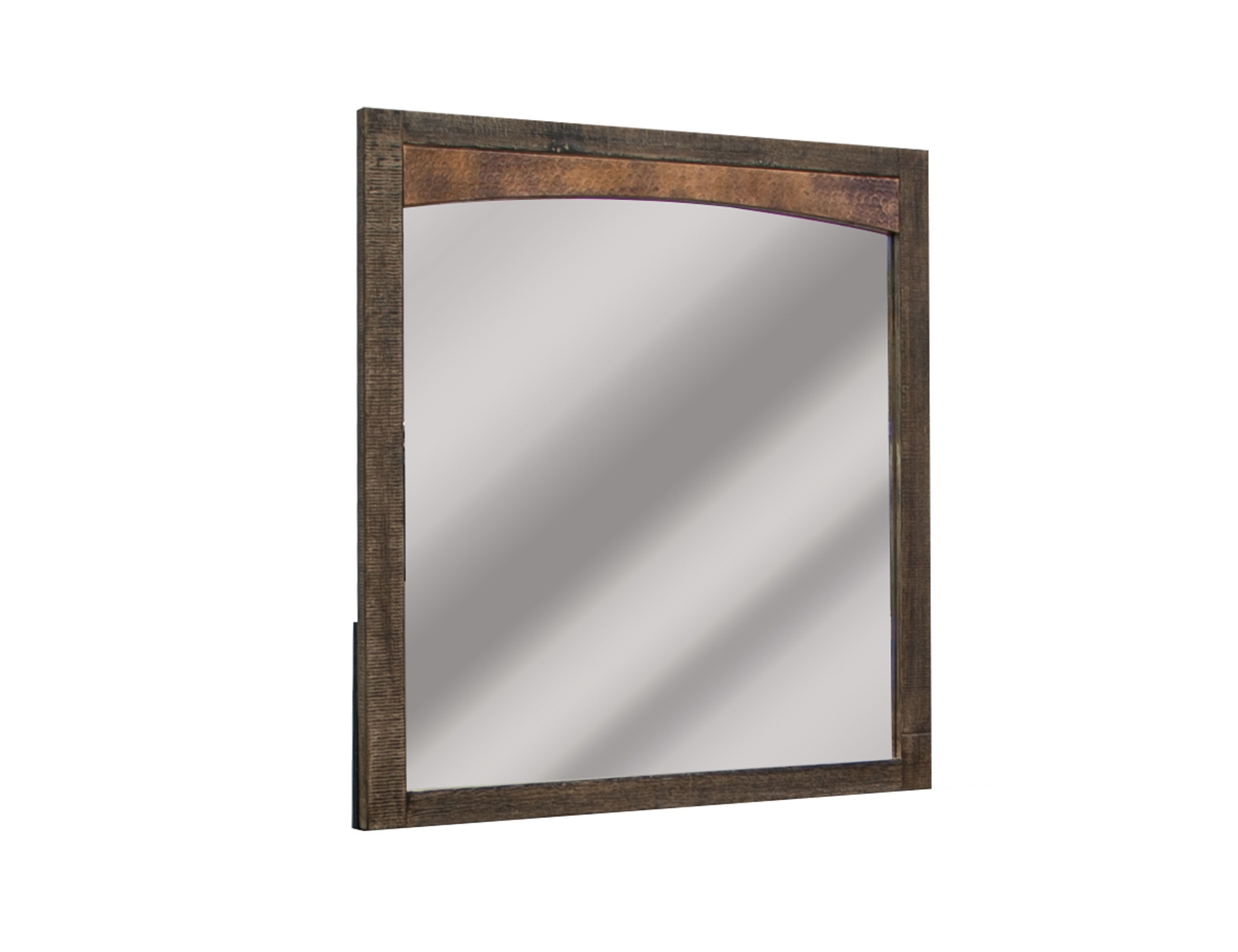 International Furniture Direct Blackburn - Mirror - Charred Brown