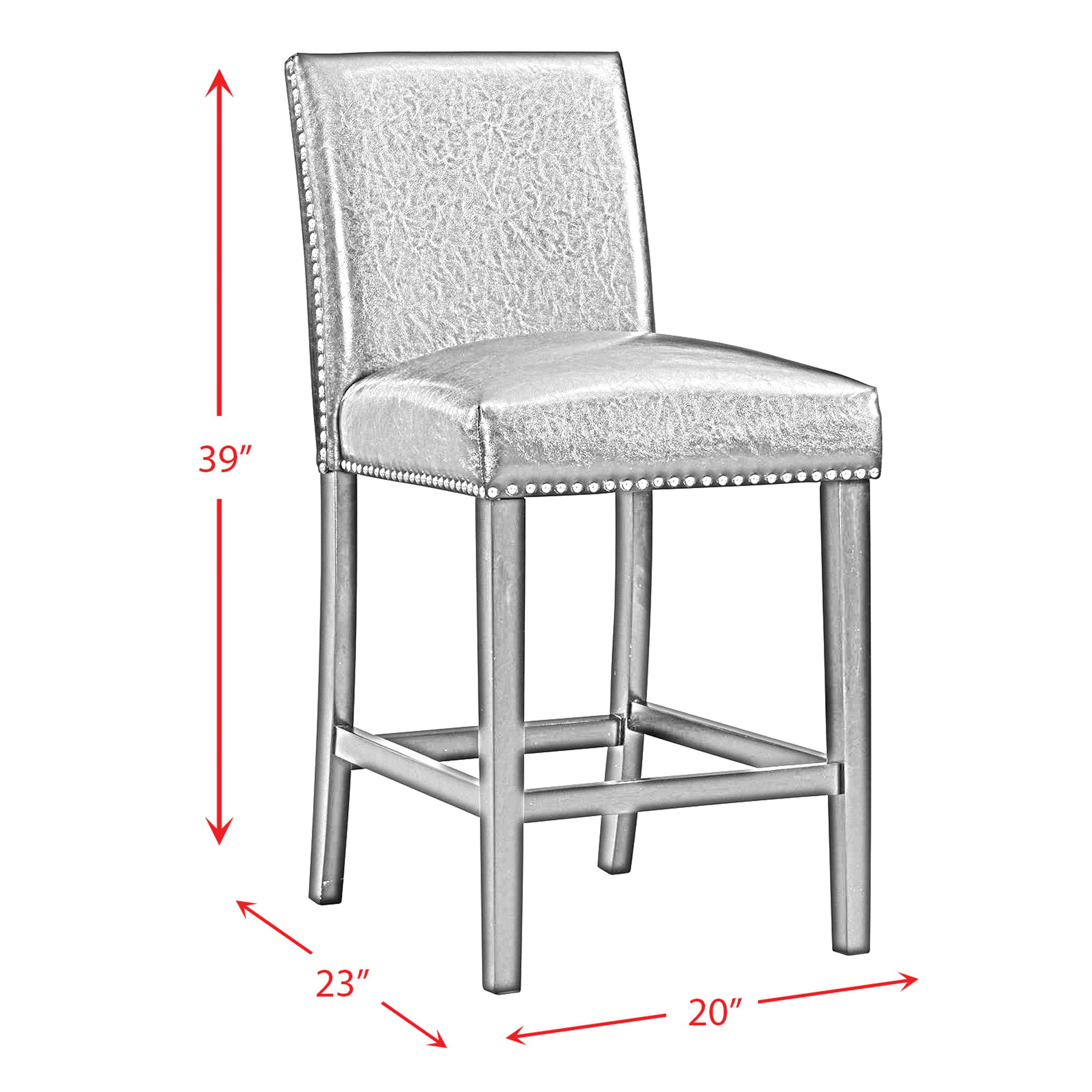 Meridian - Counter Side Chair (Set of 2) - Gray