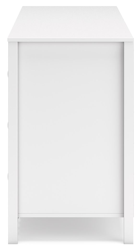 Hallityn - Six Drawer Dresser - White, white, view 8