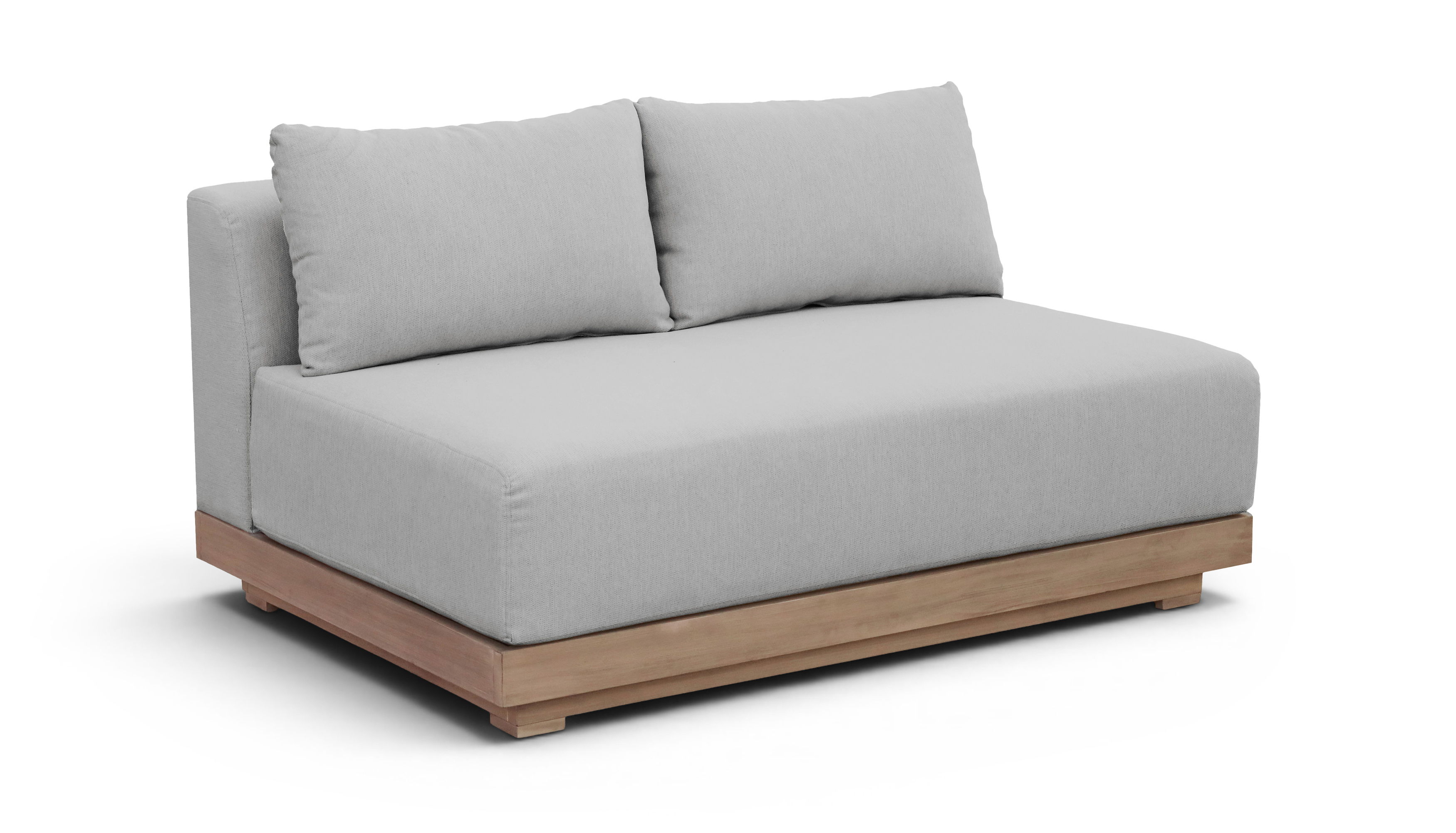 Solace - Olefin Performance Fabric Outdoor Patio Modular Loveseat - Gray
