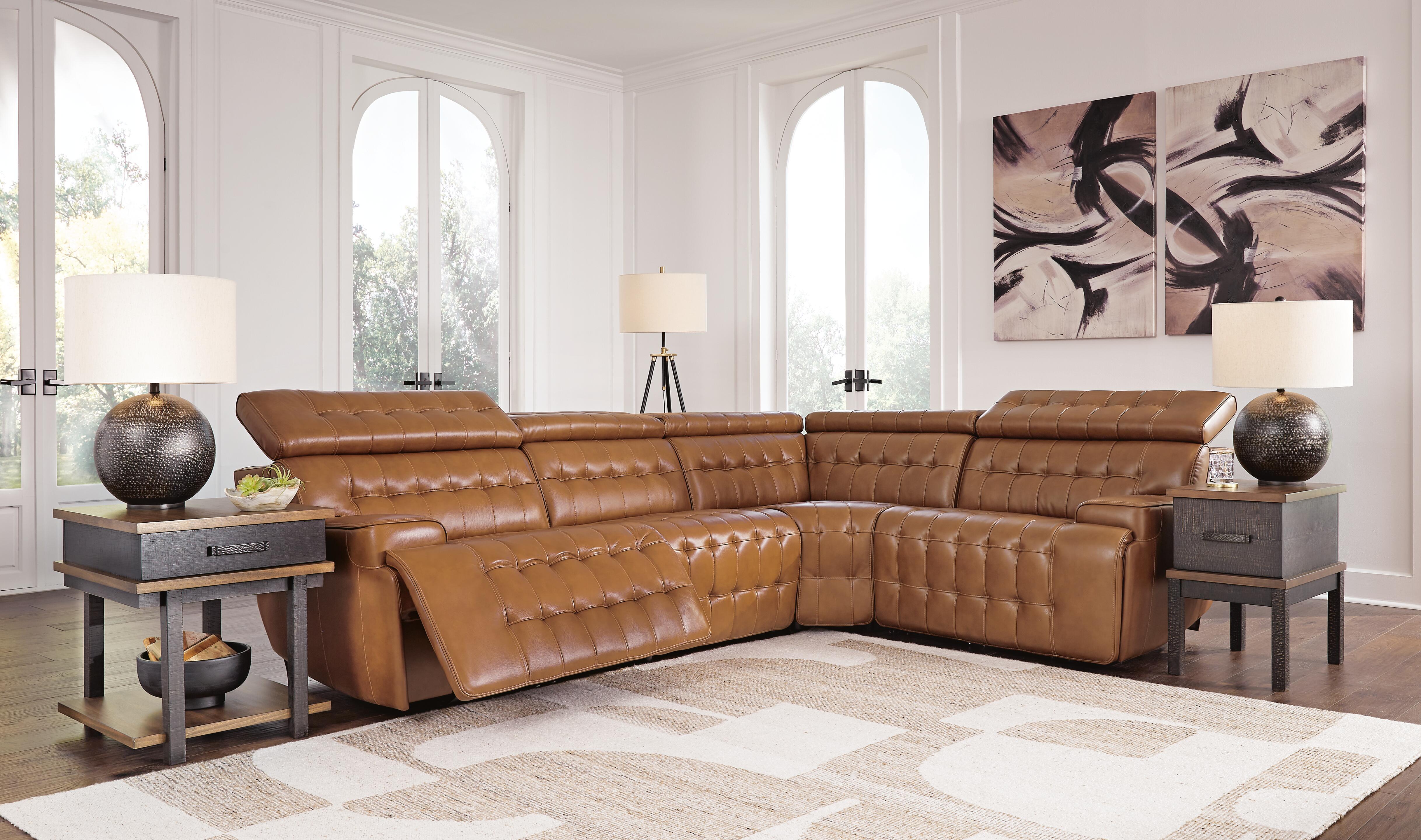 Ashley Furniture Temmpton - 4-Piece Power Reclining Sectional - Chocolate - Image 2