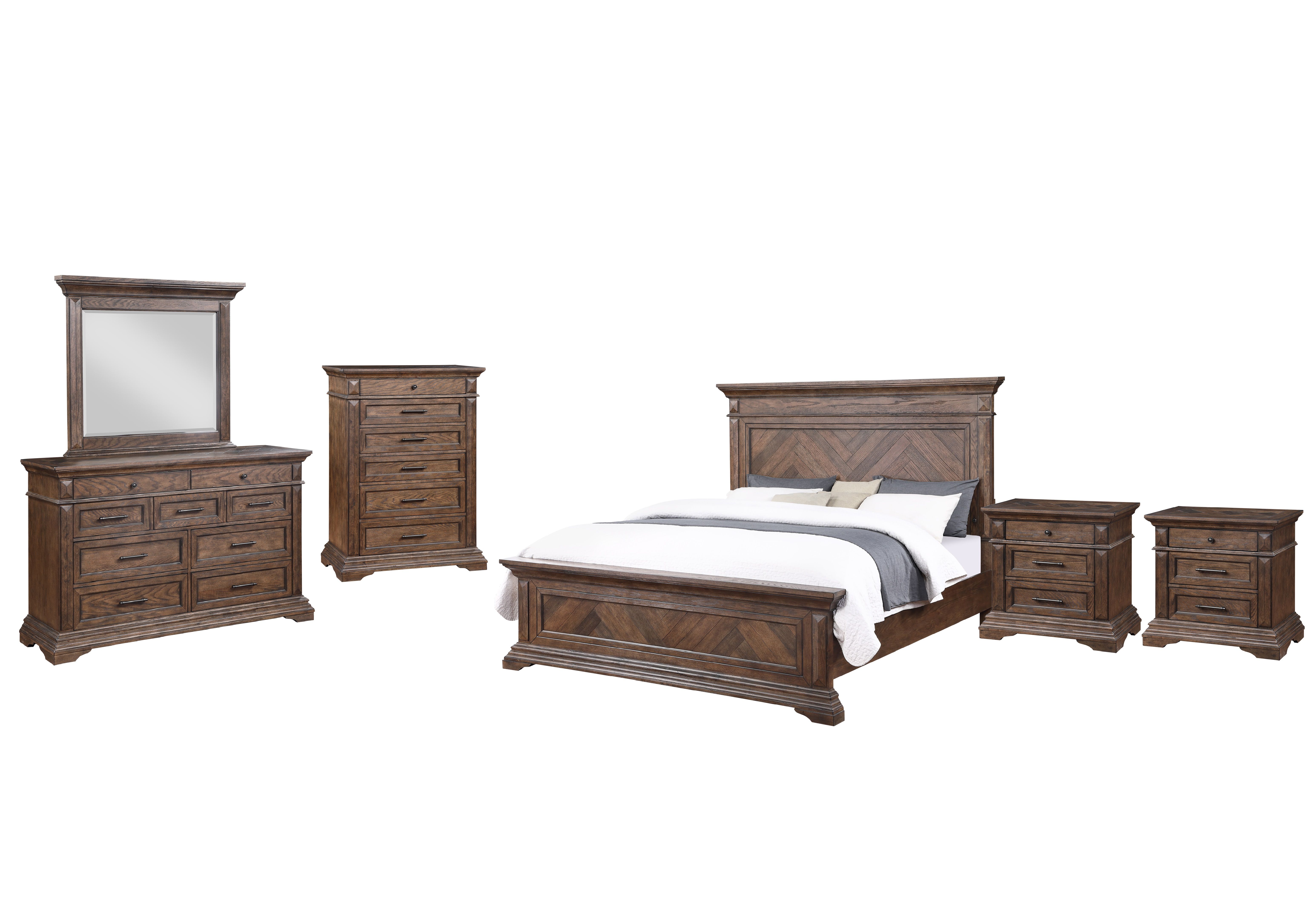 Eastern King · 6 Pc · Bed & Dresser & Mirror & Chest & 2 Nightstands