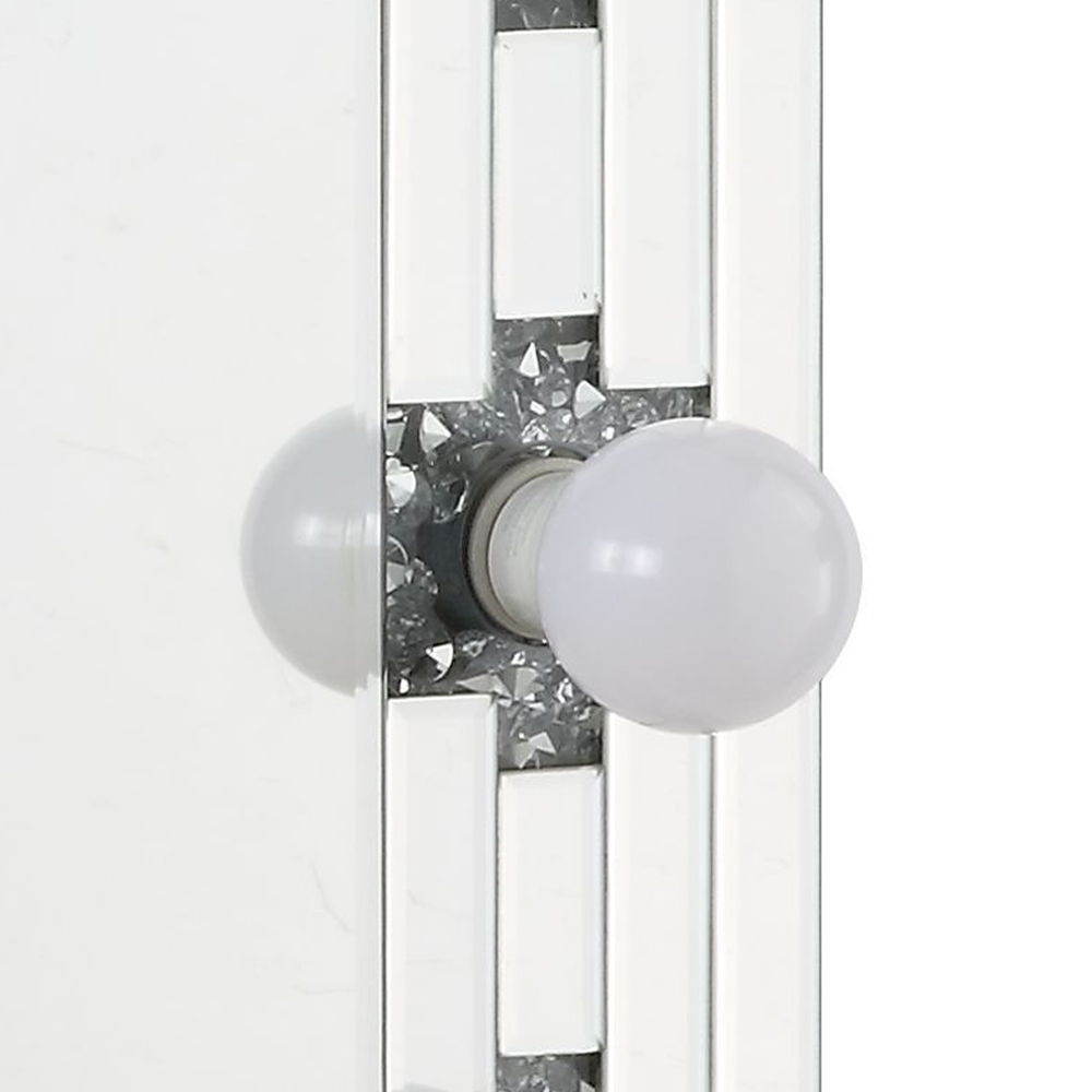 Noralie - Accent Mirror - Faux Diamonds & Mirrored, silver, view 4