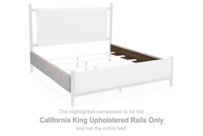 Lyncott – California King Upholstered Rails – Brown