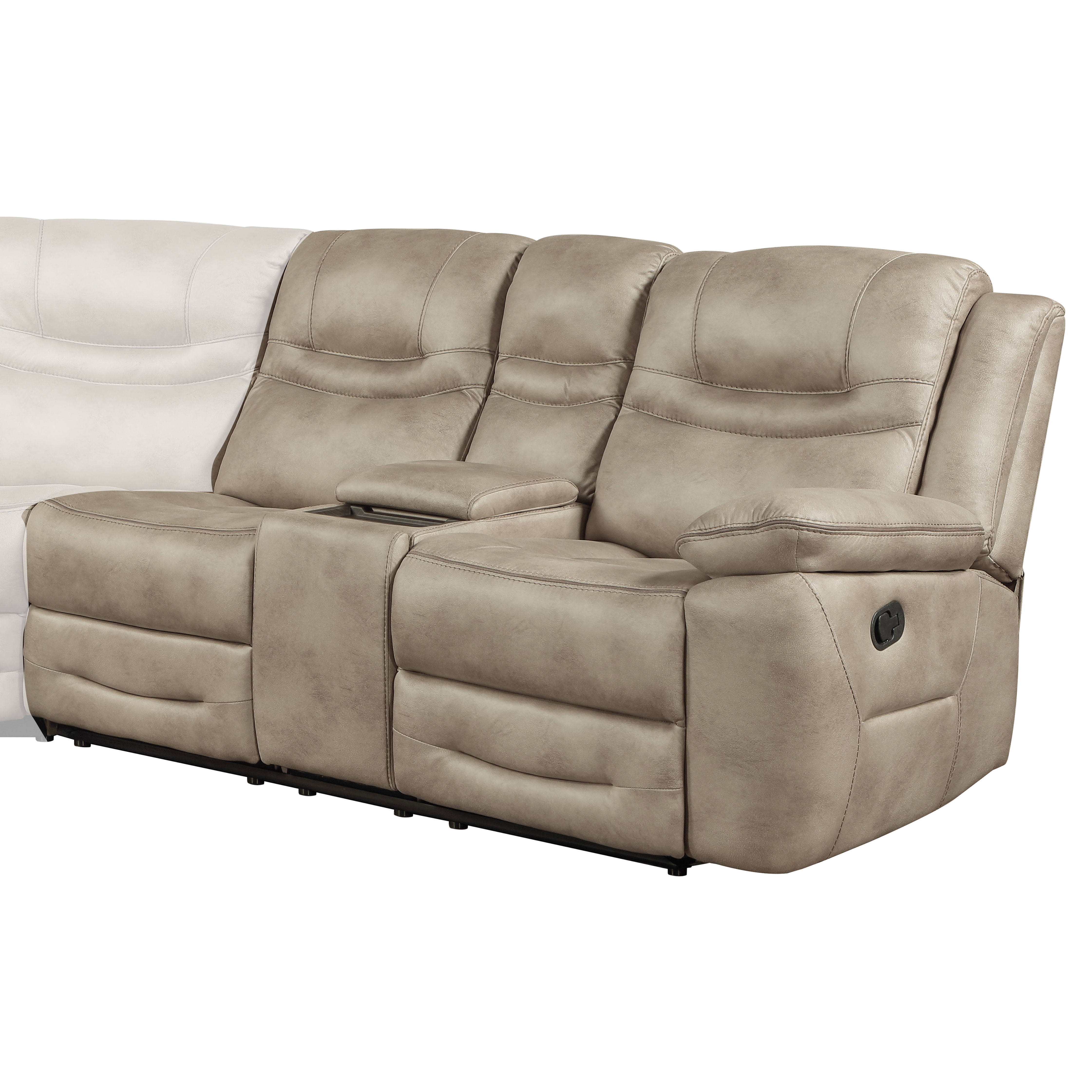 Shelton - Stone RAF Loveseat - Brown