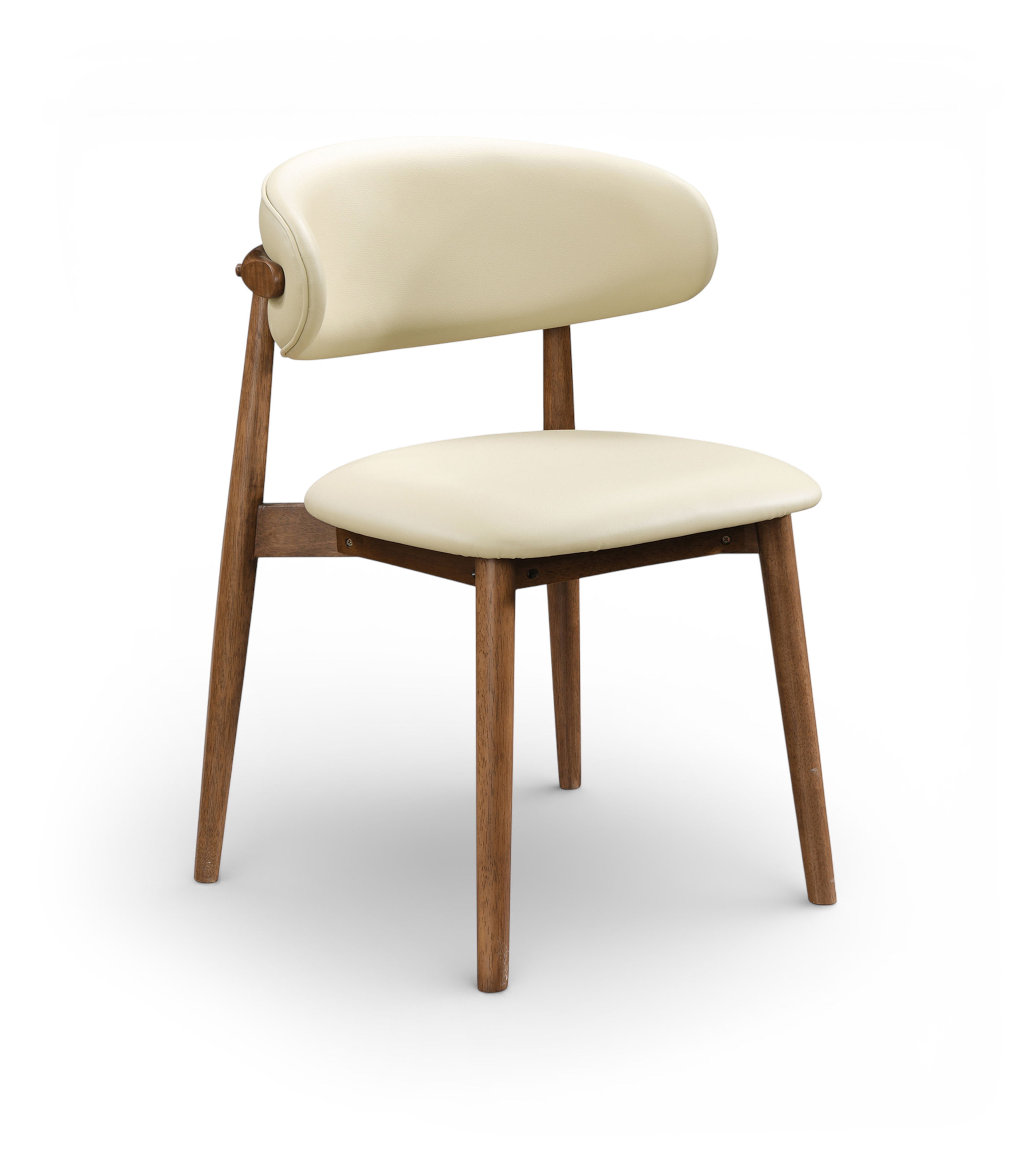 Leesa - Vegan Leather Upholstered Dining Chair (Set of 2) - Cream