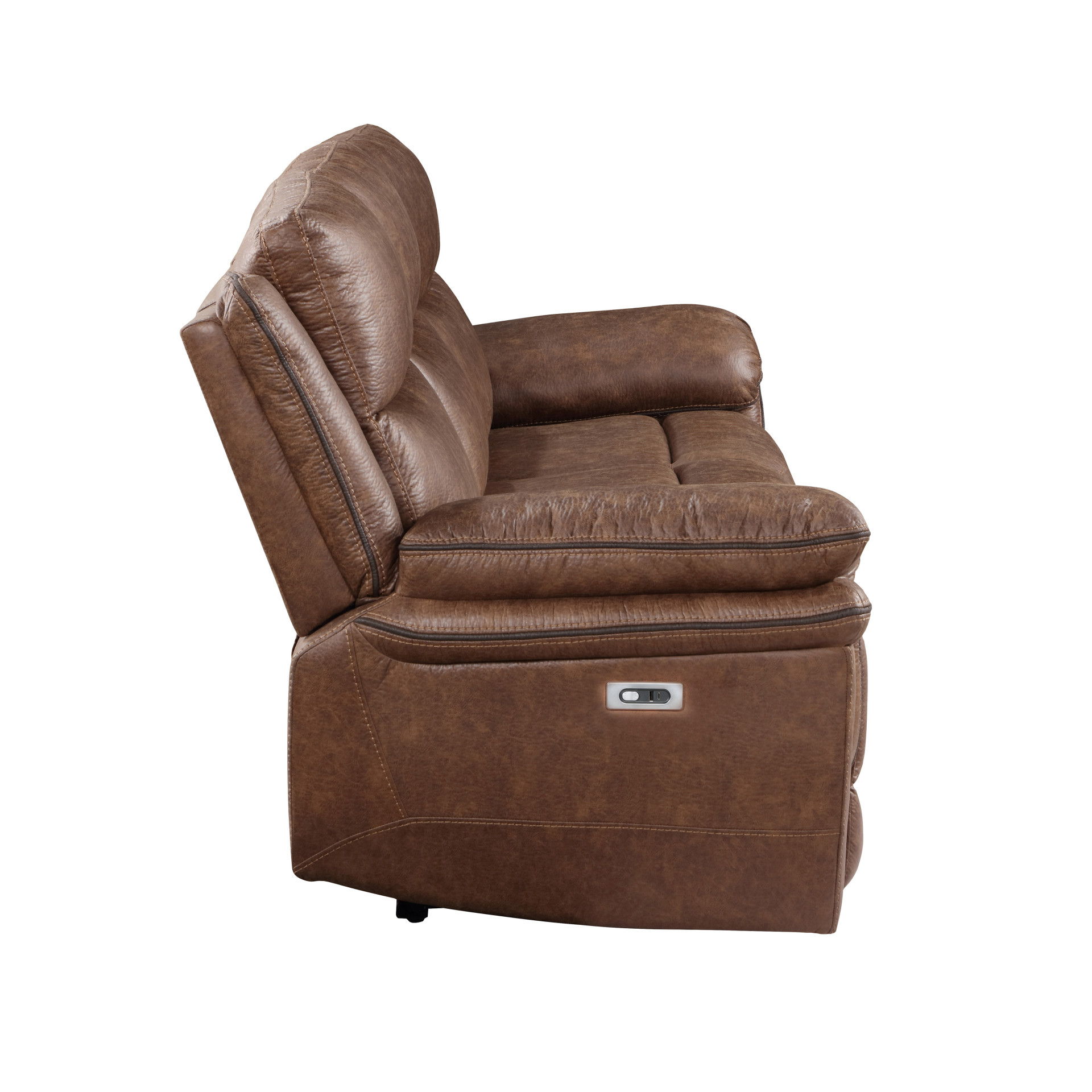 Ryland - Sofa With Power Footrest - Brown, dark brown, view 4
