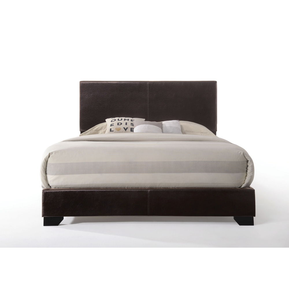Ireland III - Eastern King Bed - Brown Synthetic Leather, dark brown, view 6