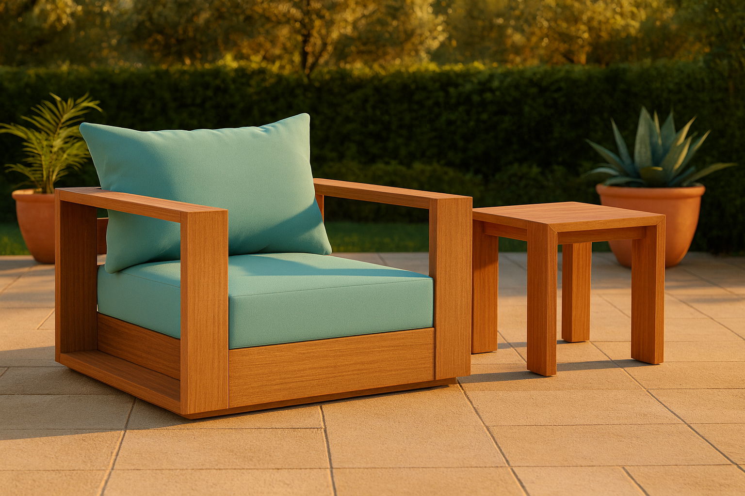 Tulum - Water Resistant Outdoor Chair - Blue