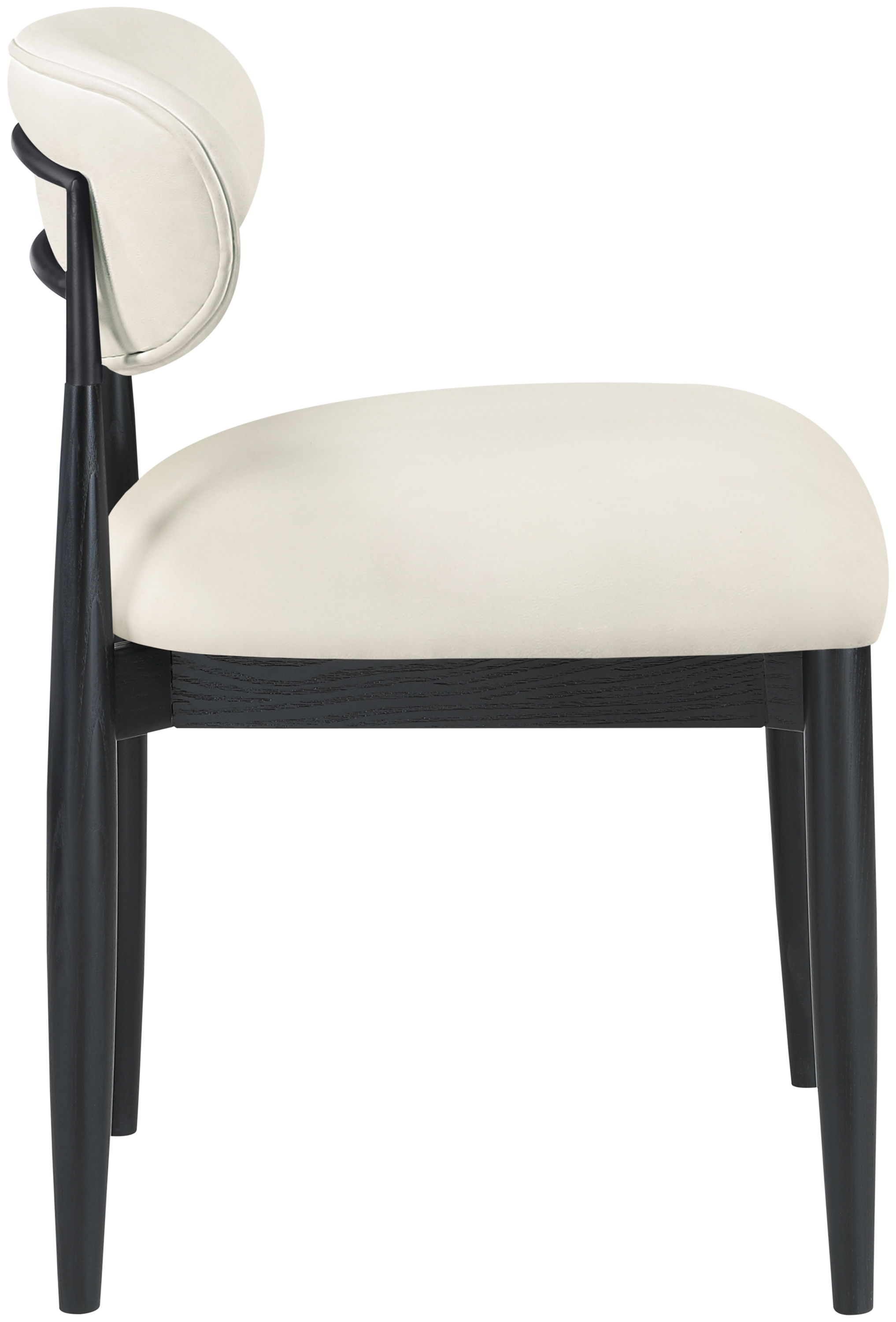 Riccio - Vegan Leather Upholstered Dining Side Chair (Set of 2) - Cream