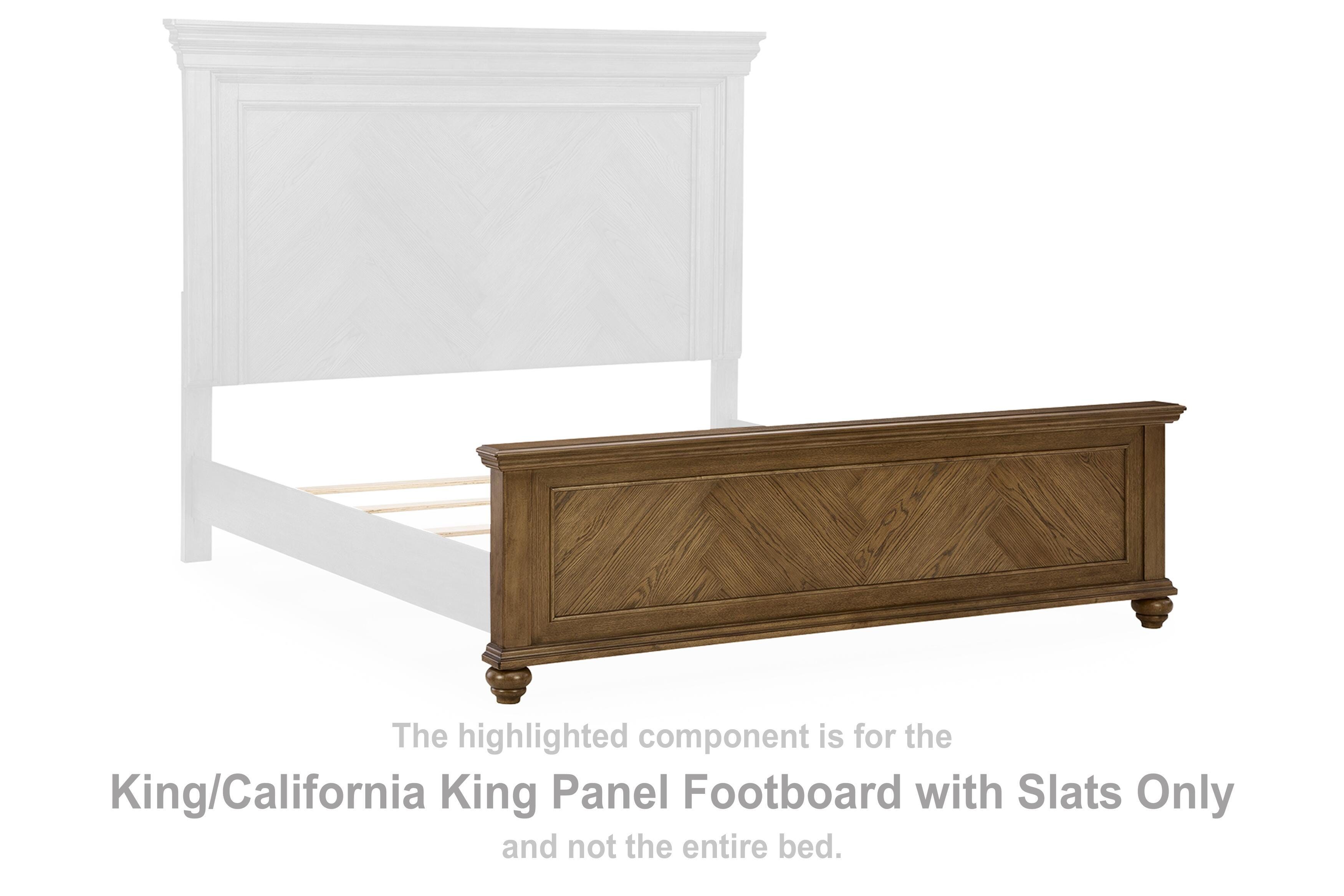 Karallin – King/California King Panel Footboard With Slats – Medium Brown