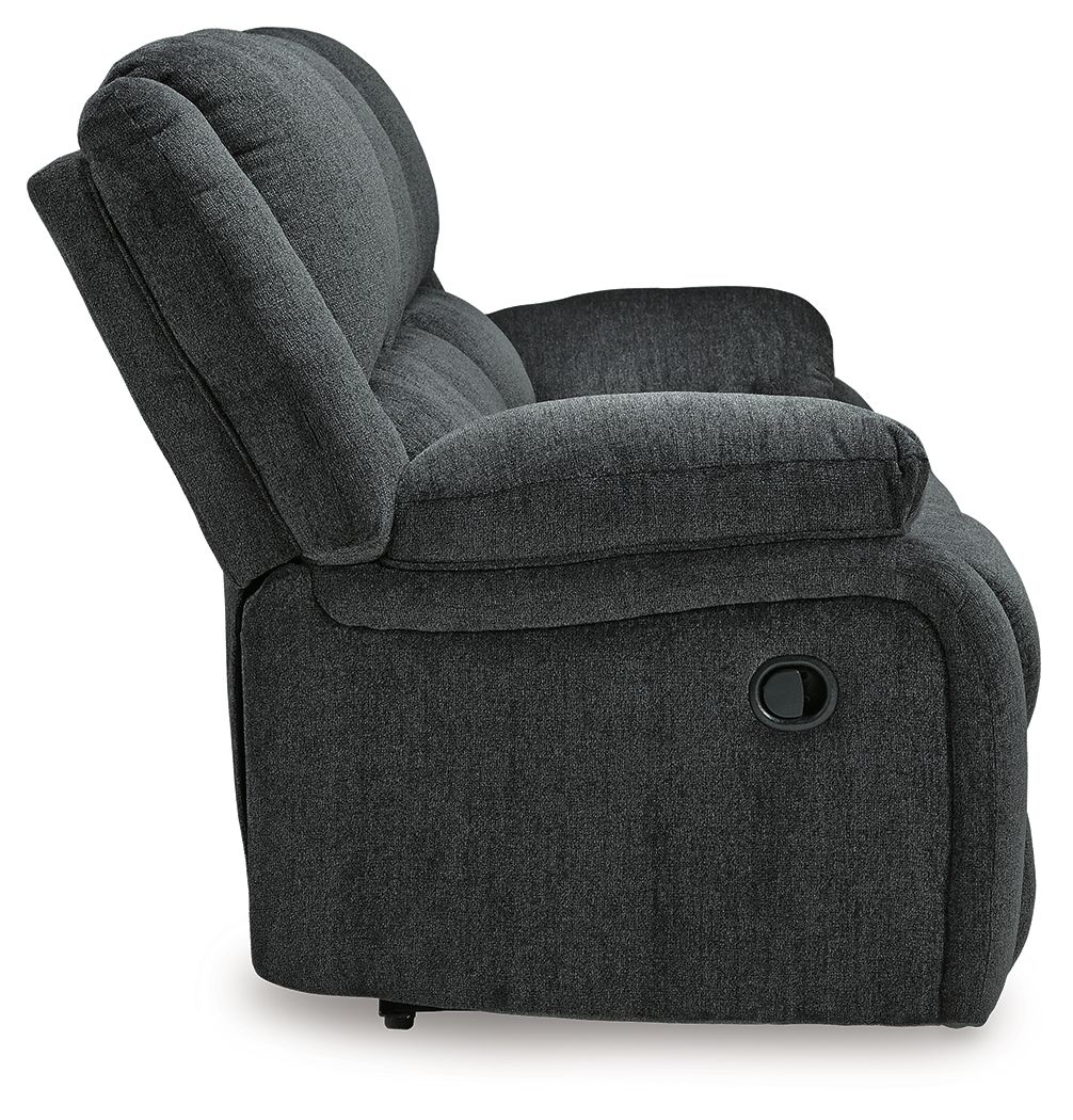 Ashley Furniture Draycoll - Reclining Sofa - Dark Gray - Image 7