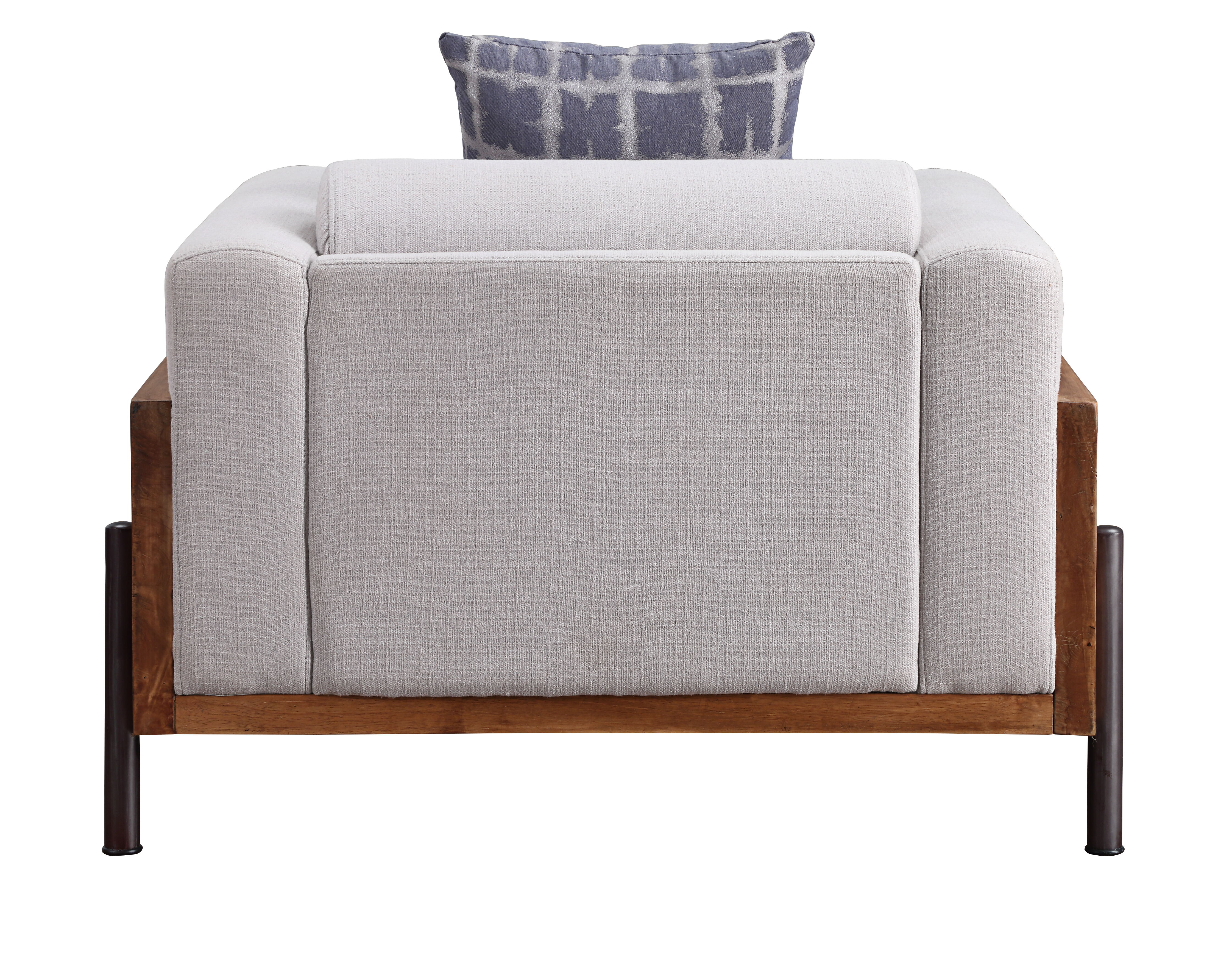Pelton - Chair With Pillow - Fabric & Walnut, dark brown, view 3
