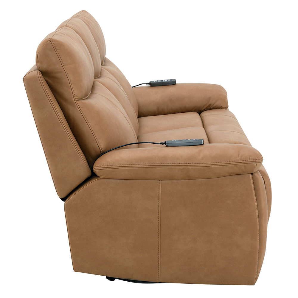 Chavis - Power Motion Sofa With USB & Power Headrest - Brown, light brown, view 4