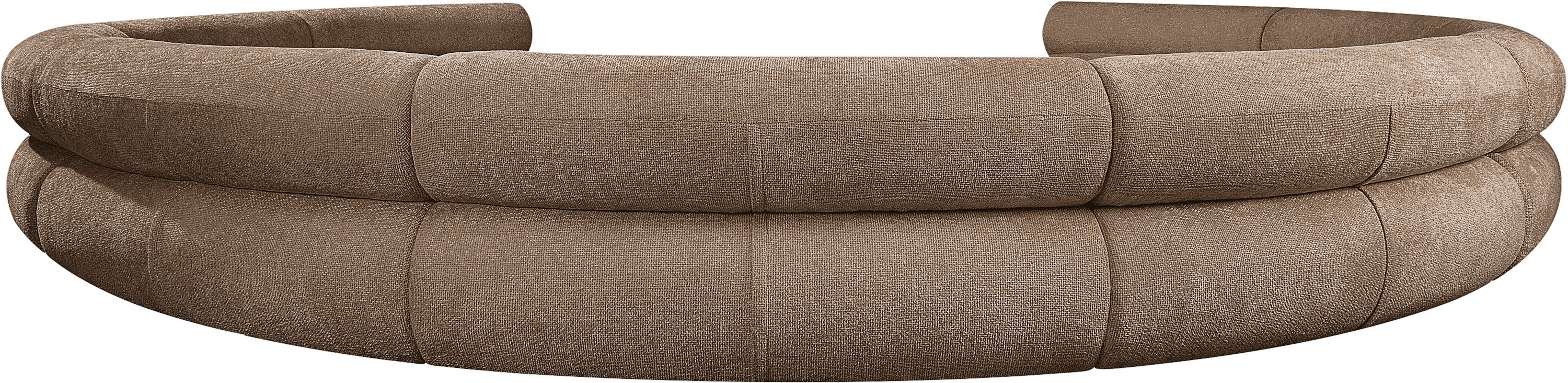 Bale - 202" Chenille Fabric Upholstered 9 Piece Modular Sectional - Brown