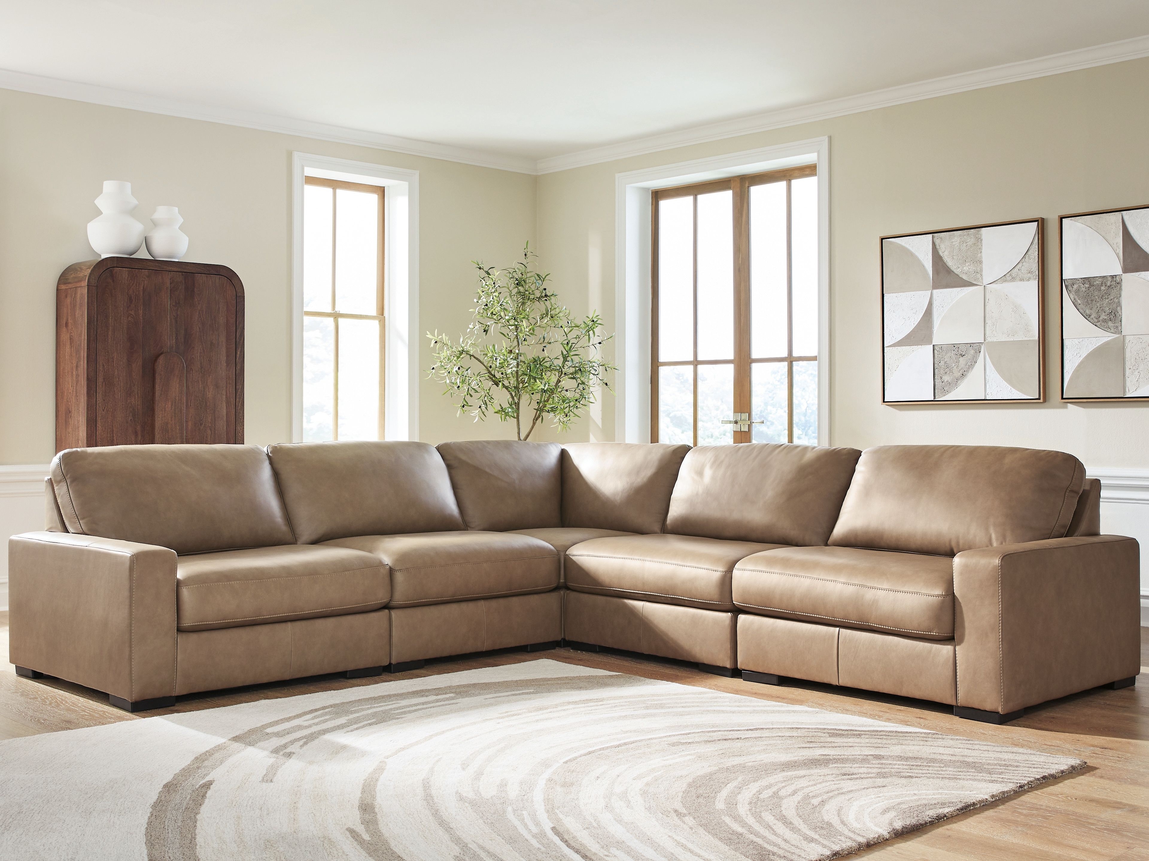 Ashley Furniture Veronella - 5-Piece Sectional - Sahara - Image 4