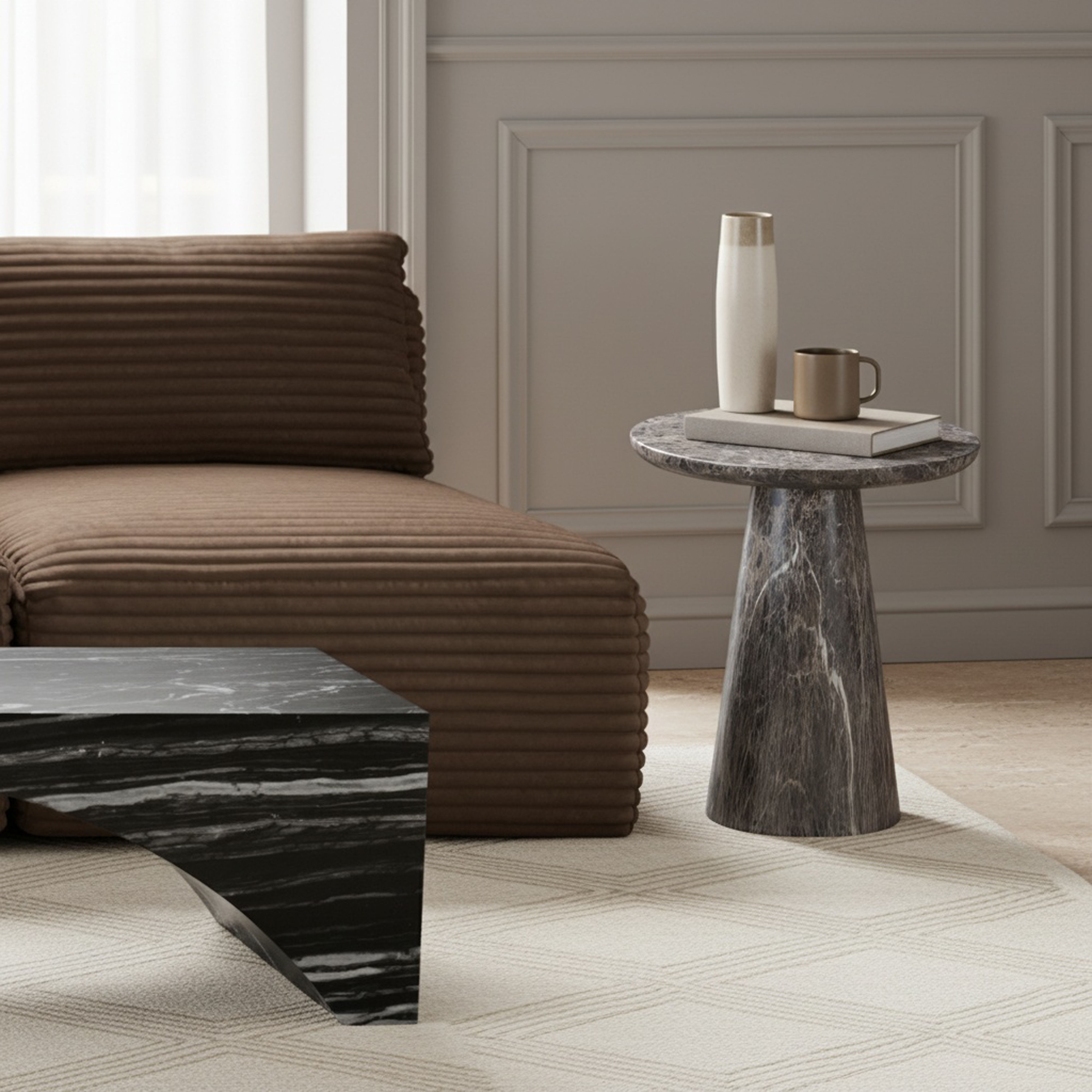 Cassino - Concrete Indoor / Outdoor End Table - Brown