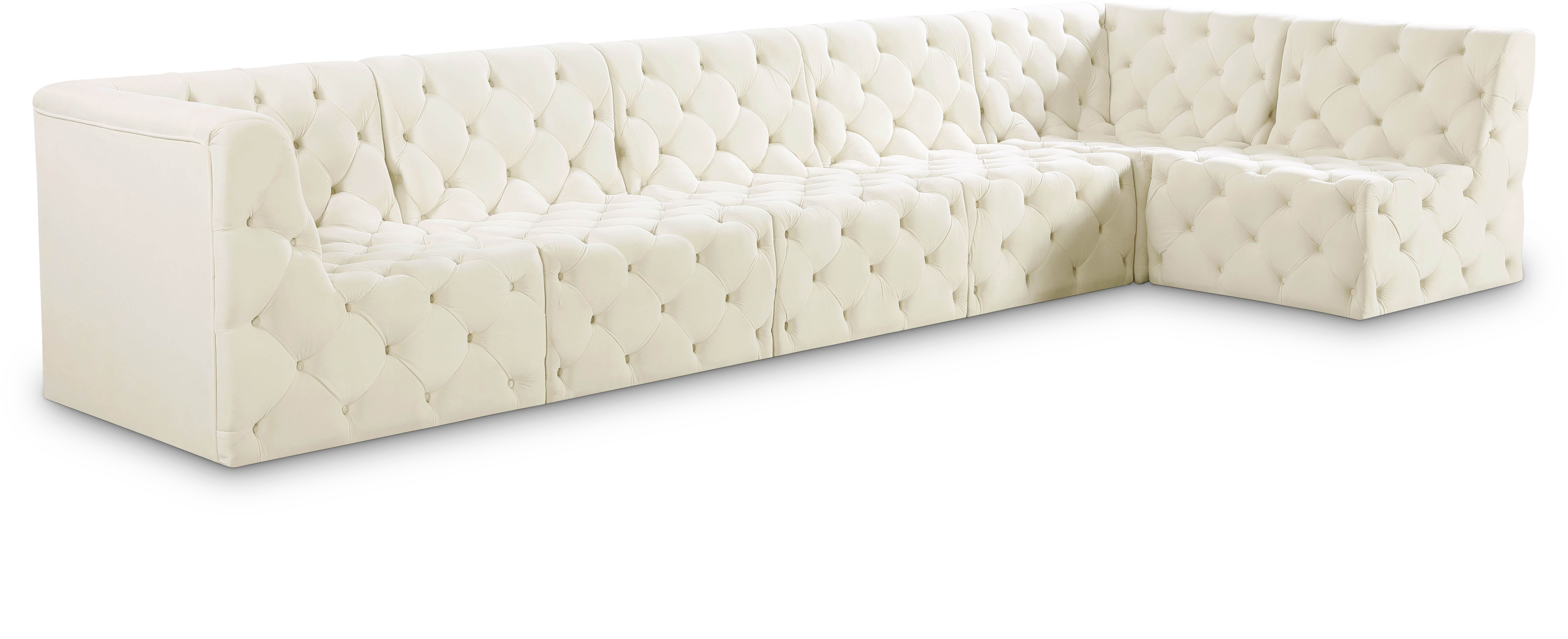 Tuft - 6 Piece Modular Sectional - Cream