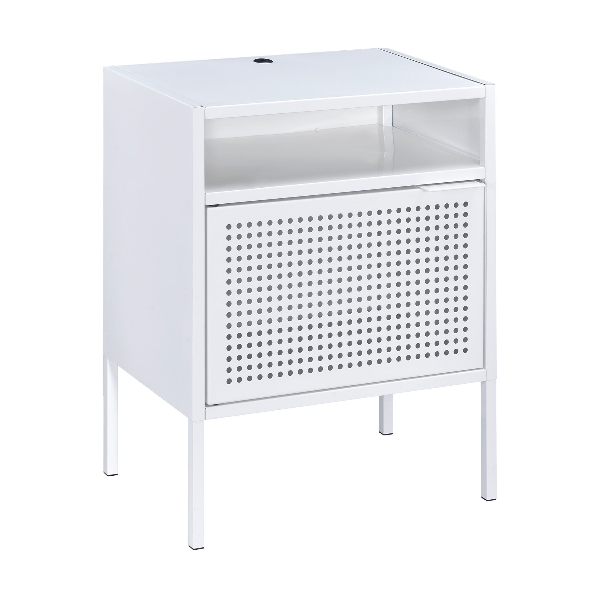 Ember - Nightstand With USB - White