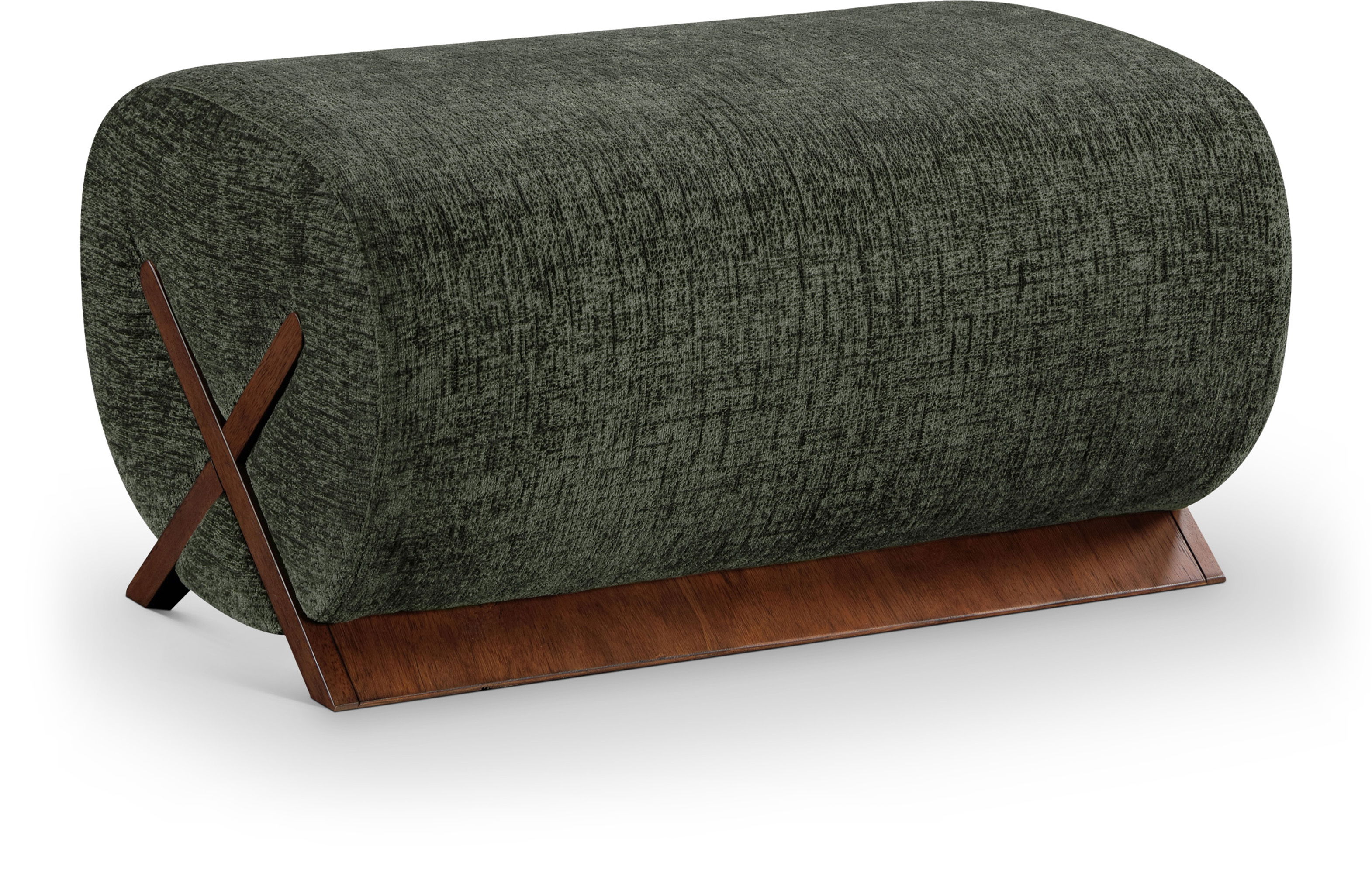 Akira - Fabric Upholstered Ottoman - Green