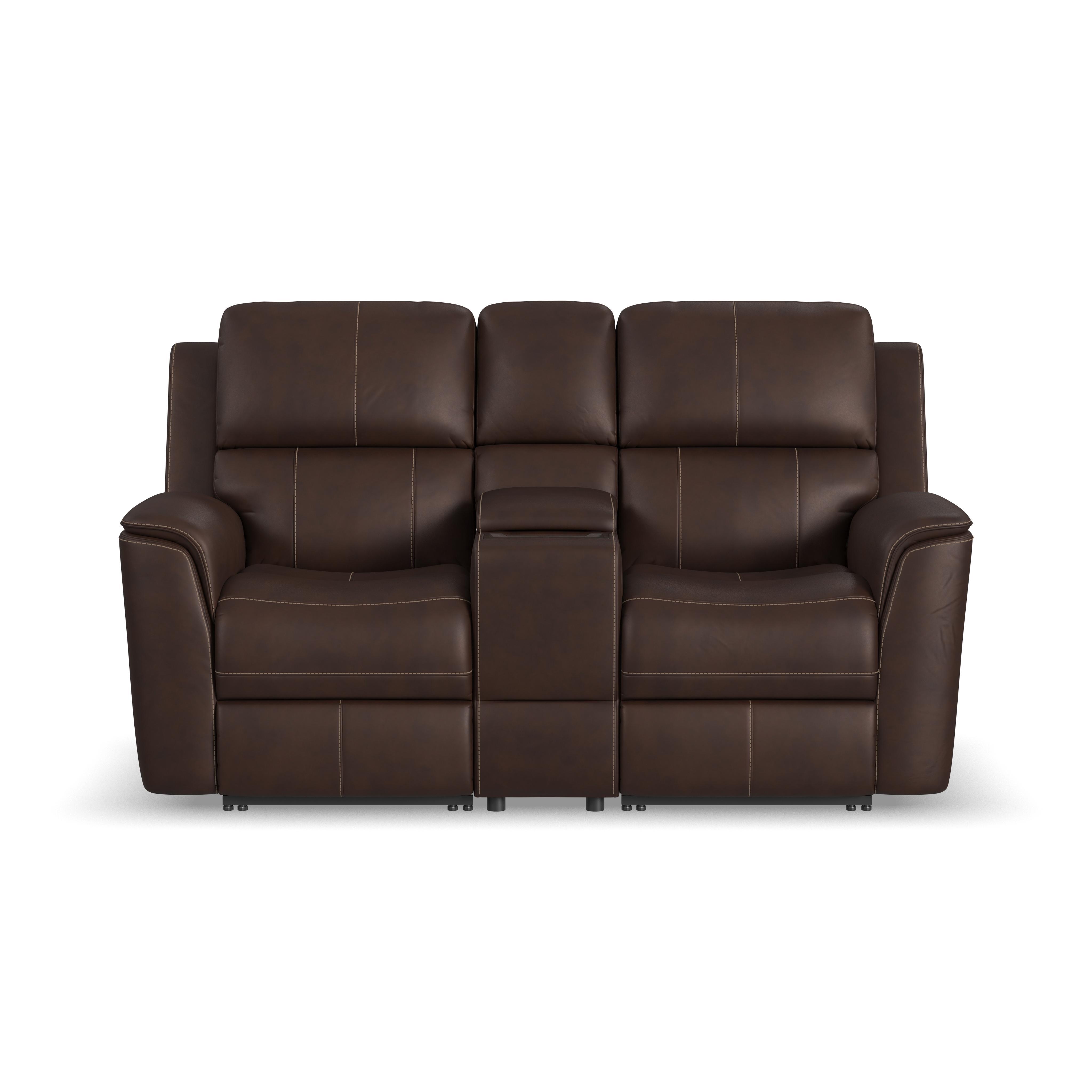 Henry - Power Reclining Loveseat With Console & Power Headrests & Lumbar - Burnt Umber Image
