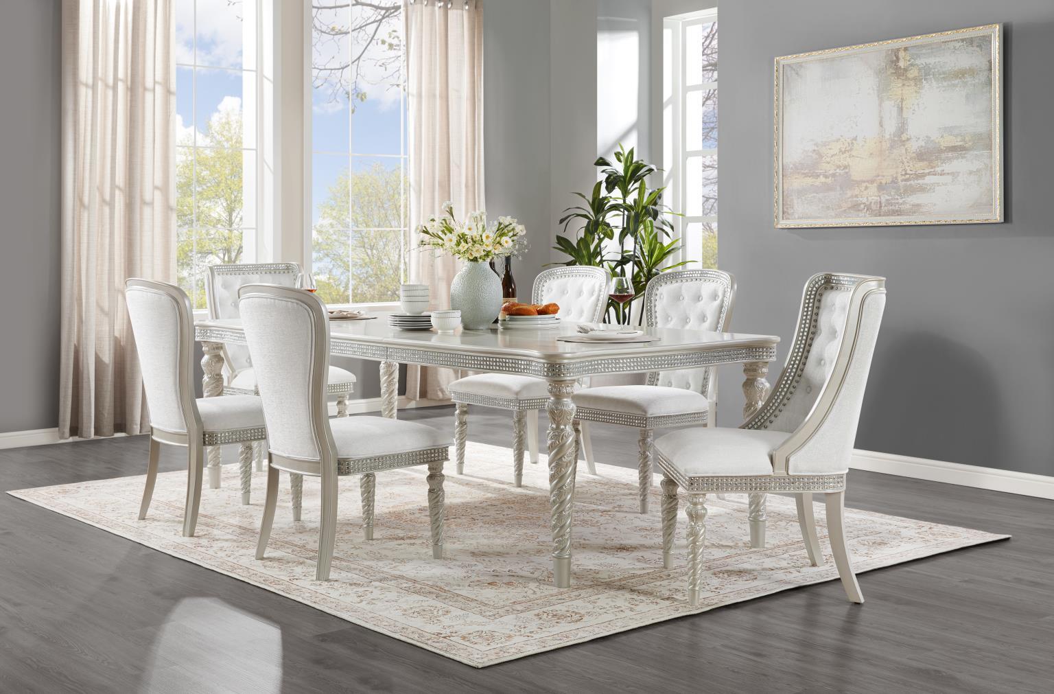 D033 - 7 Piece Dining Room Set (Table, 4 Side Chairs, 2 Arm Chairs)