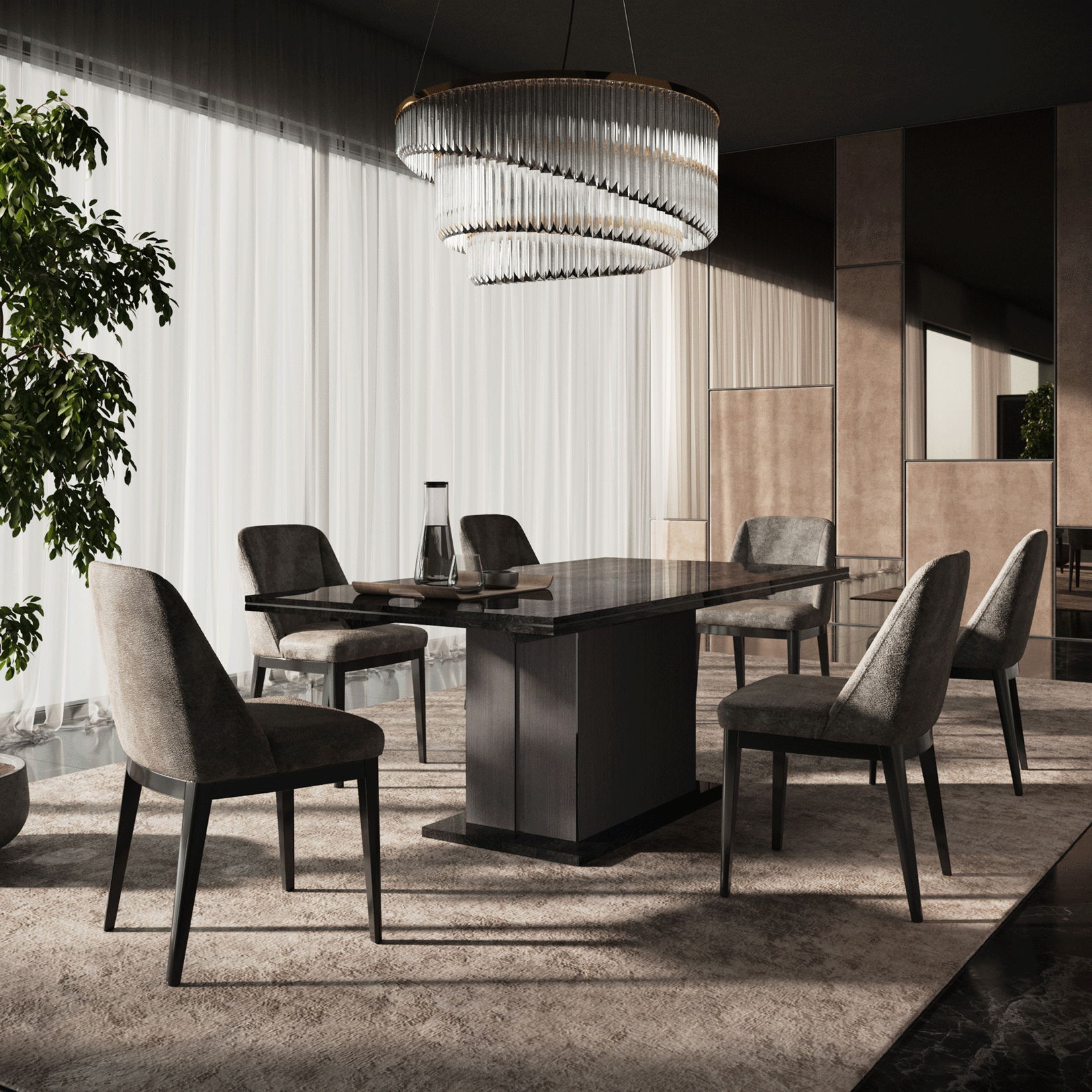 Aramis - Dark Chair - Gray / Black