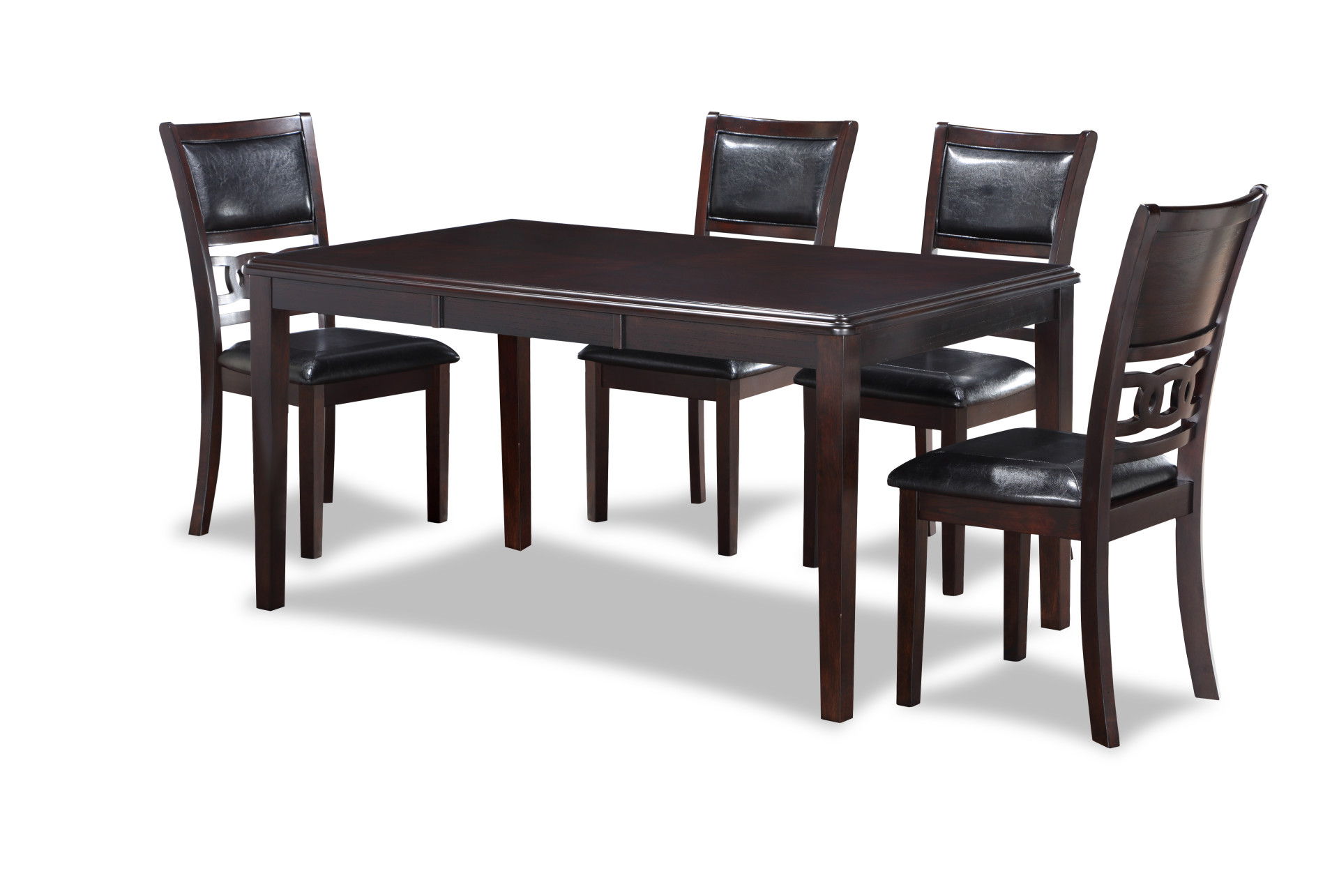 Gia - 5 Piece Dining Set (Table & 4 Chairs) - Ebony