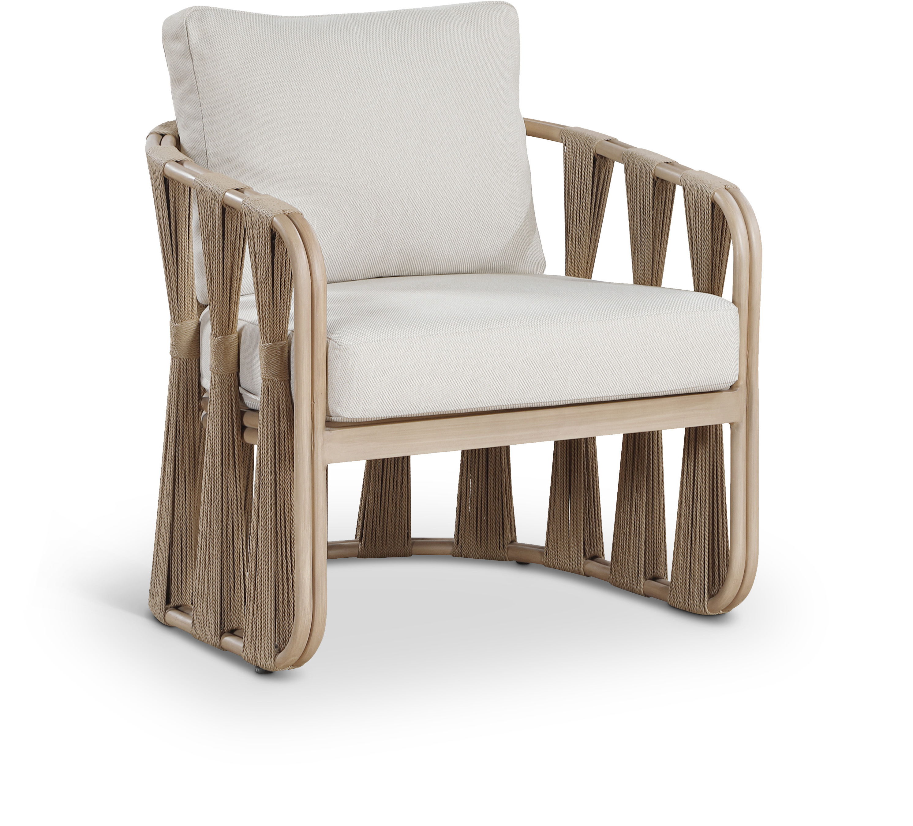 San Pietro - Resilient Waterproof Fabric Upholstered Outdoor Patio Chair - Beige