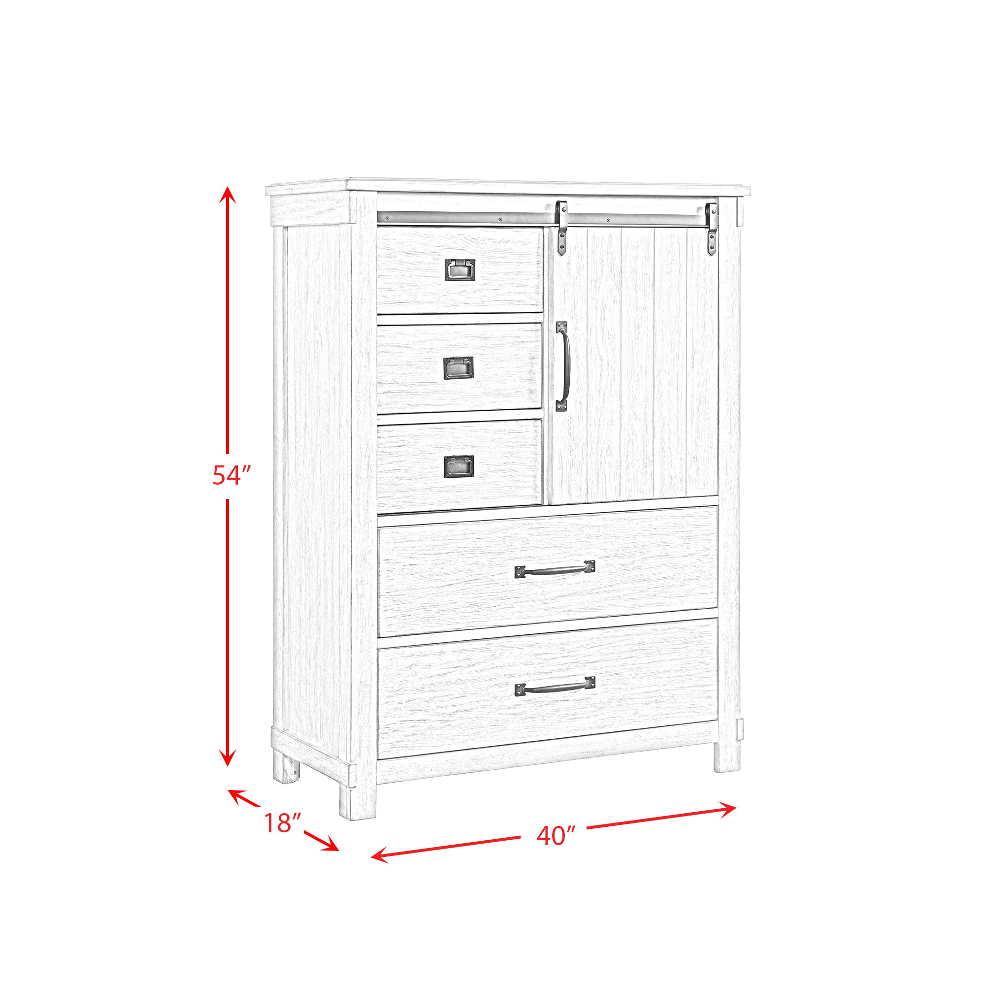 Scott - King Platform Storage 4 Piece Bedroom Set With 2 Nightstands & Chest - White