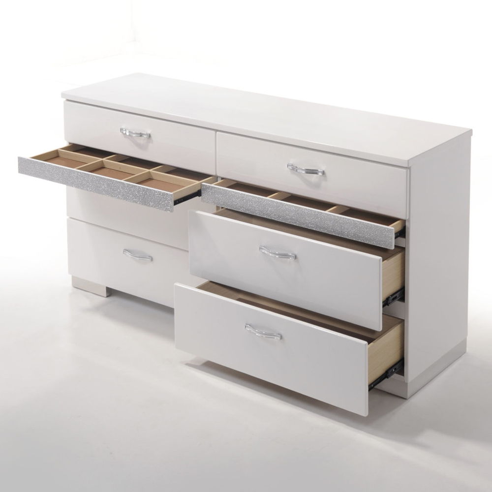 Naima II - Dresser - White High Gloss, white, view 3