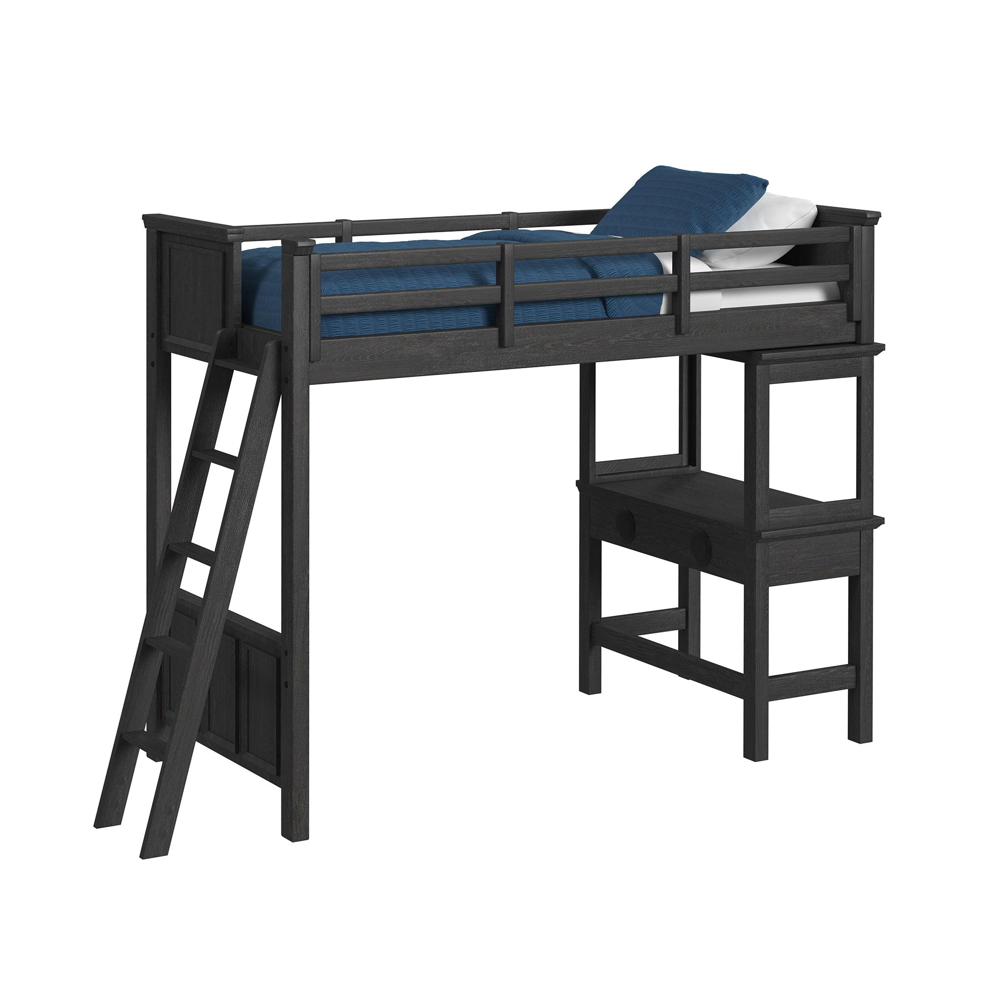 Twin Loft With Ladder And Desk With Speaker