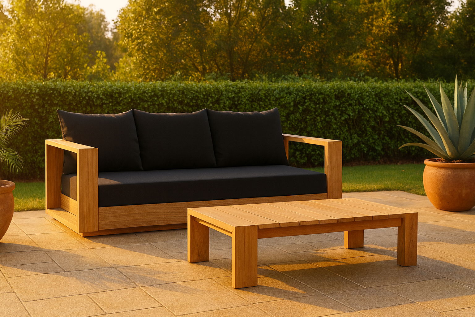Tulum - Water Resistant Outdoor Sofa - Black
